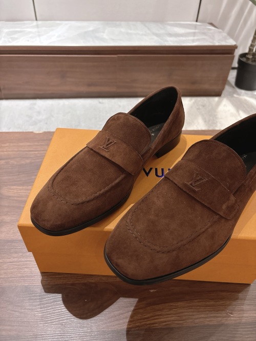 Louis Vuitton Men's Brown Suede Leather Loafers, Top Quality, Size 39-44 1 Louis Vuitton Men's Brown Suede Leather Loafers, Top Quality, Size 39-44
