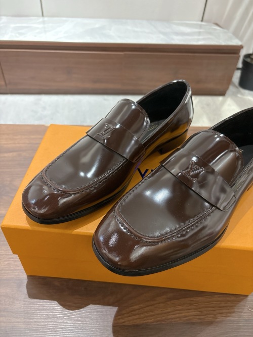 Louis Vuitton Men's Brown Leather Loafers, Premium Quality, Size 39-44 1 Louis Vuitton Men's Brown Leather Loafers, Premium Quality, Size 39-44