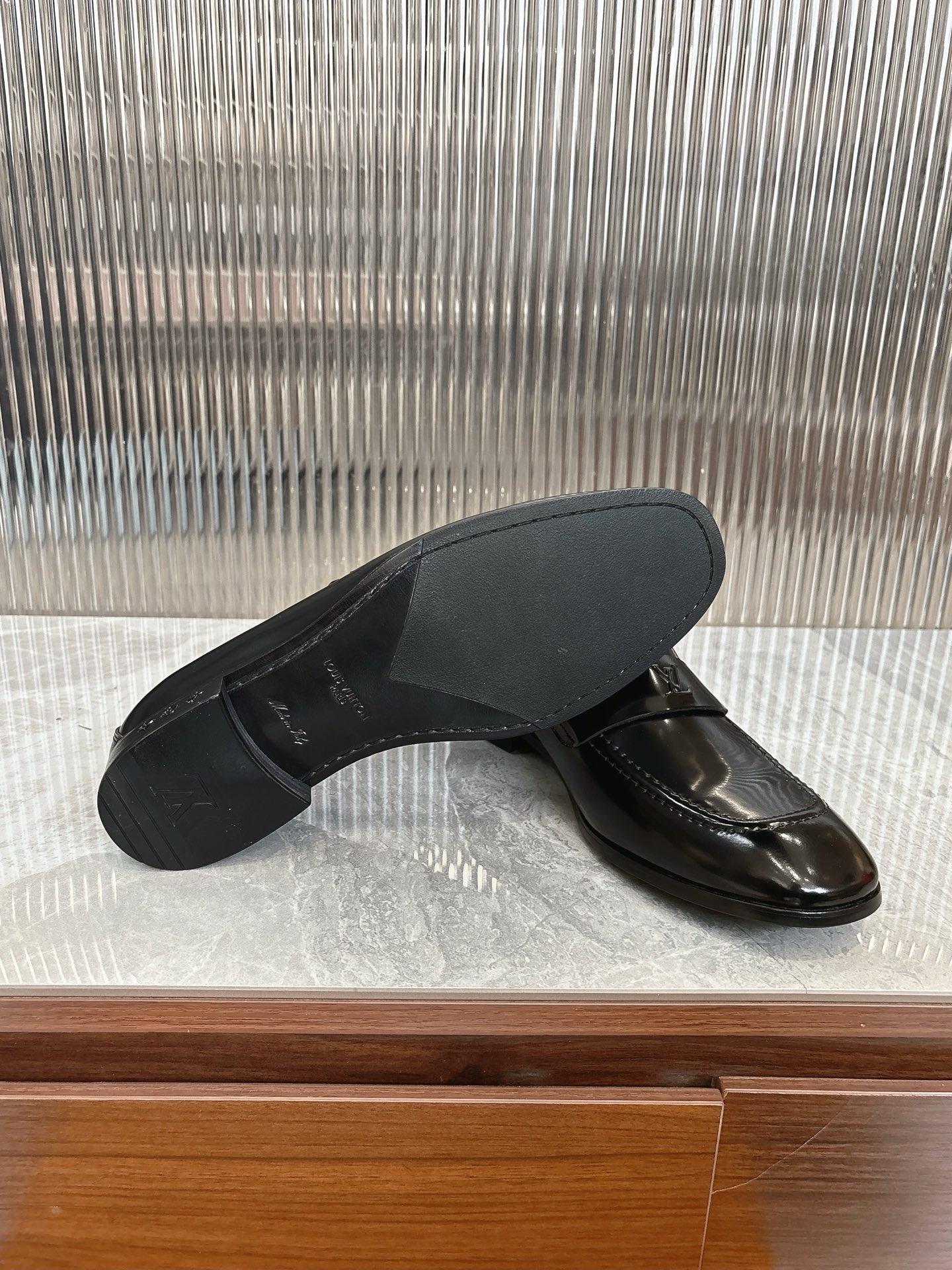 Louis Vuitton Men's Classic Square Toe Leather Loafers - Formal Dress Shoes 10 i1745704158742 9659 0 8