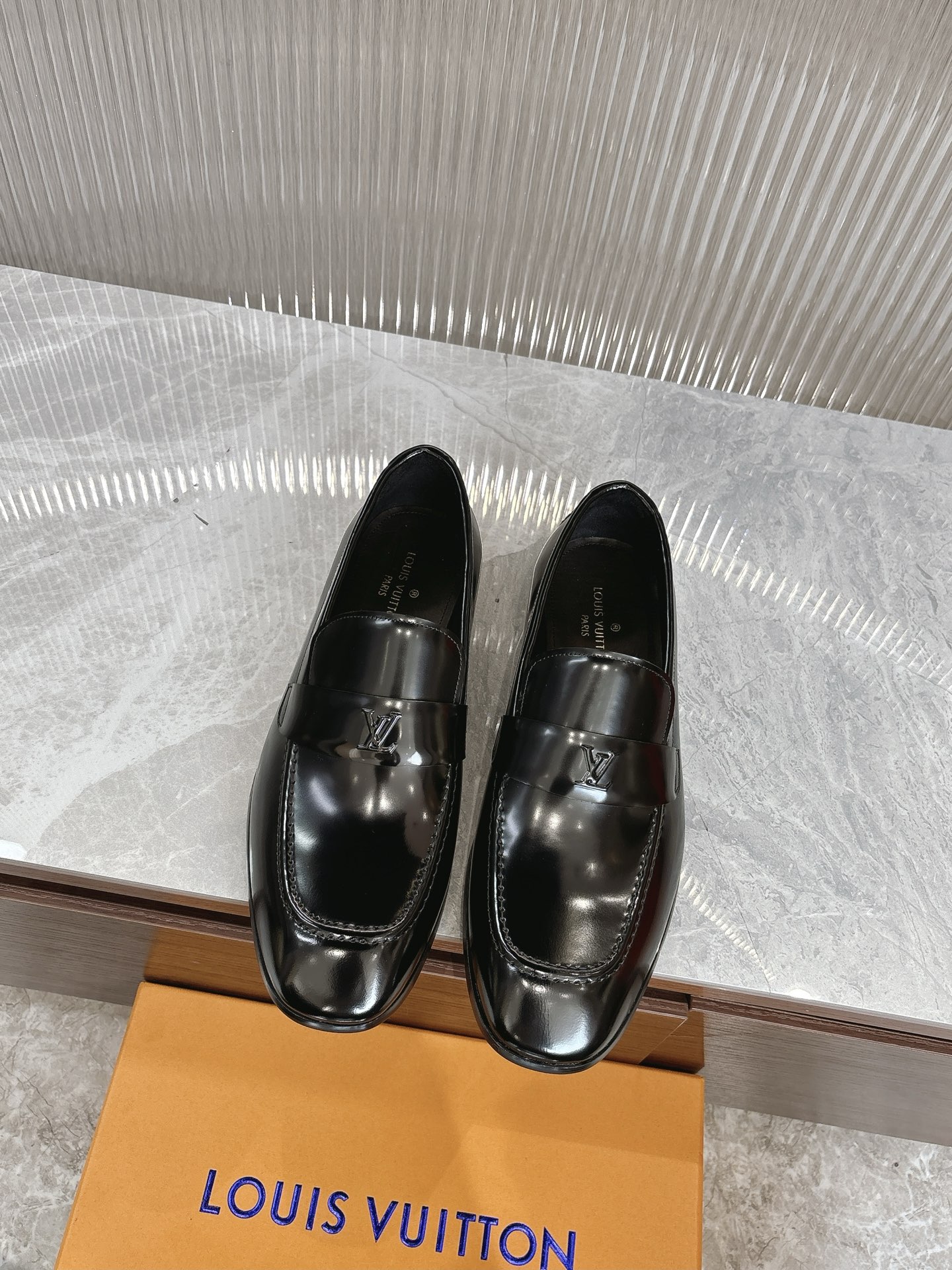 Louis Vuitton Men's Classic Square Toe Leather Loafers - Formal Dress Shoes 2 i1745704160045 3024 0 0