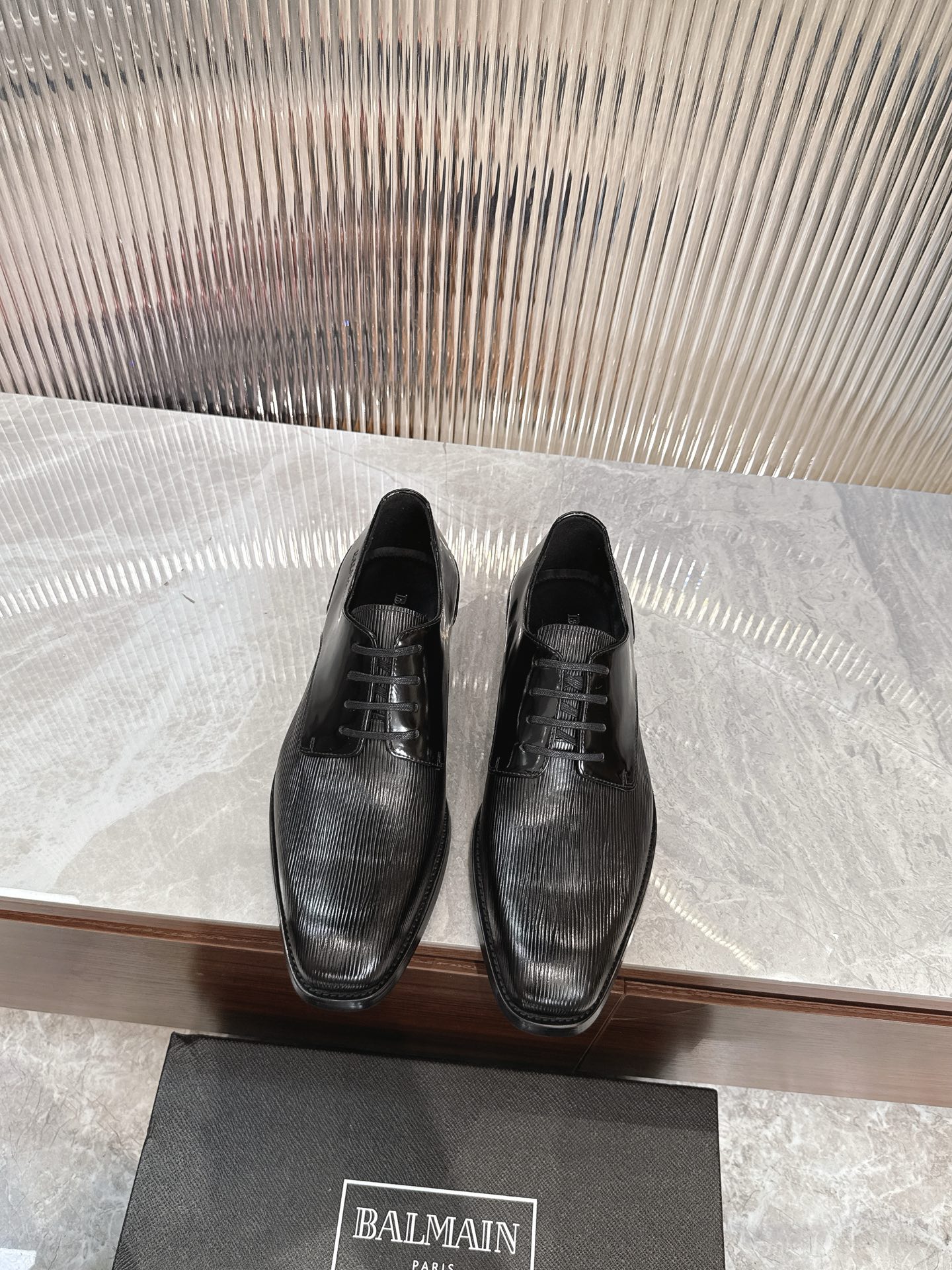 Balmain Heren Derby Schoenen - Luxe Formeel Design van Premium Leer