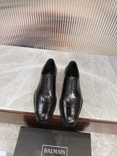 Balmain Men's Dress Derby Shoes - Genuine Leather, Comfortable and Breathable 1 Balmain Men's Dress Derby Shoes - Genuine Leather, Comfortable and Breathable