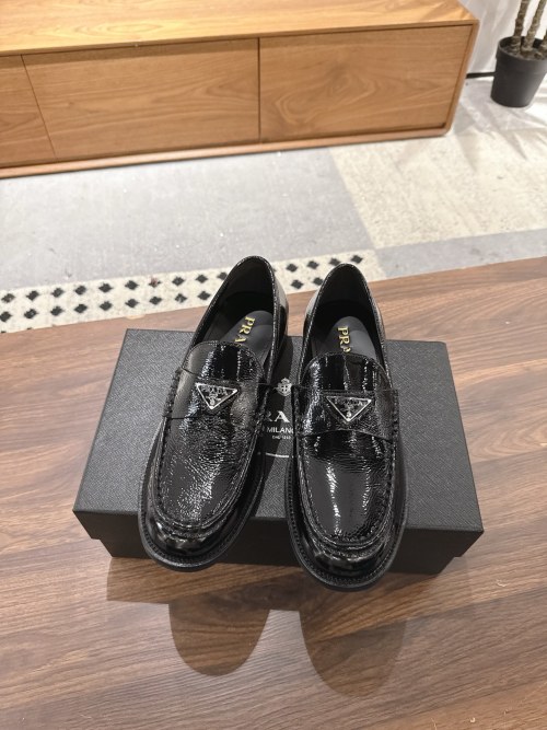 Prada Men's Black Leather Loafers - Classic Italian Style & Comfort 8 Prada Men's Black Leather Loafers - Classic Italian Style & Comfort