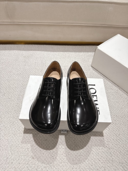 Loewe Men's Black Leather Derby Shoes - Classic Style, Durable Comfort