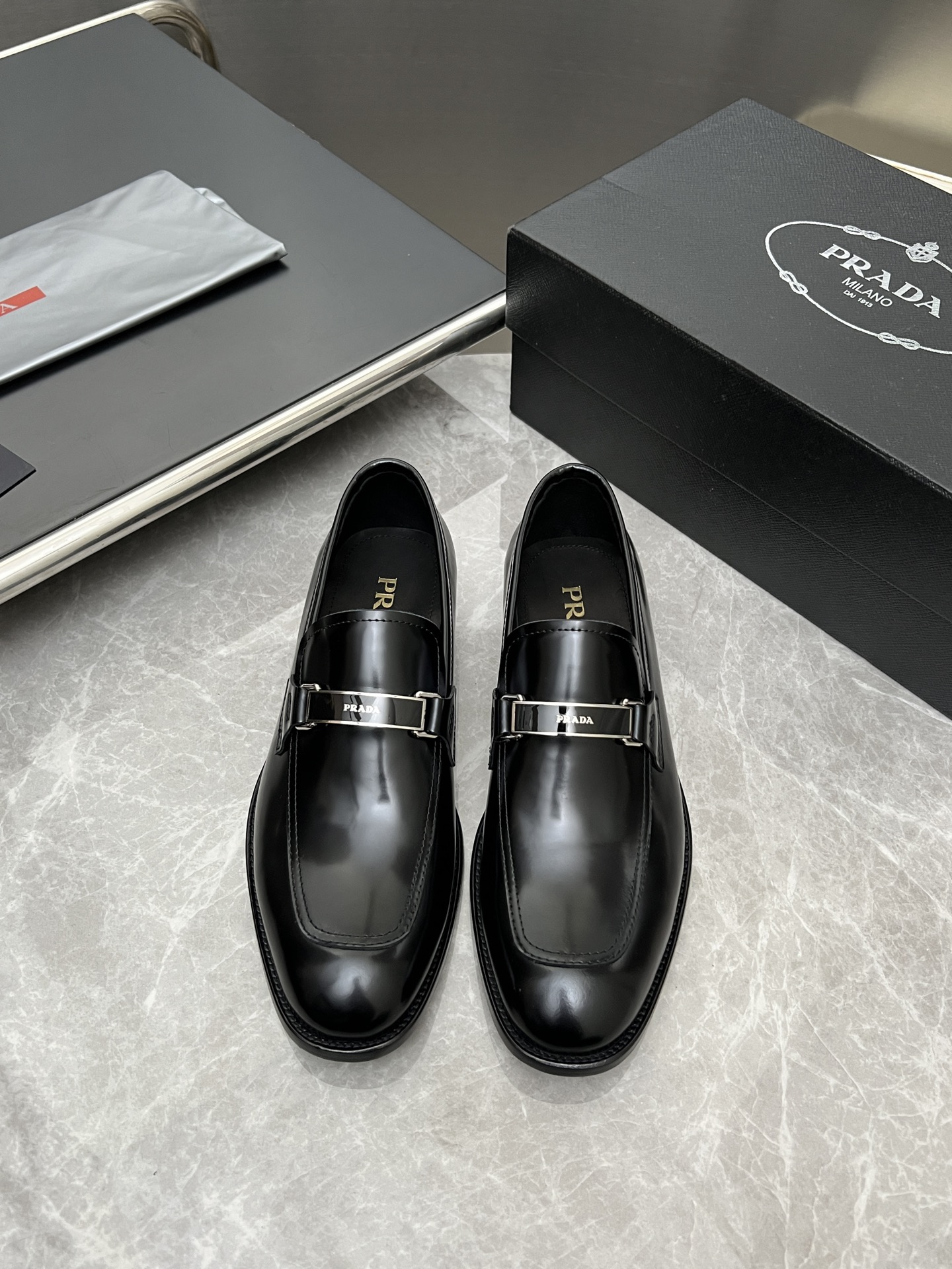 Prada Men's Leather Loafers - Premium Italian Craftsmanship