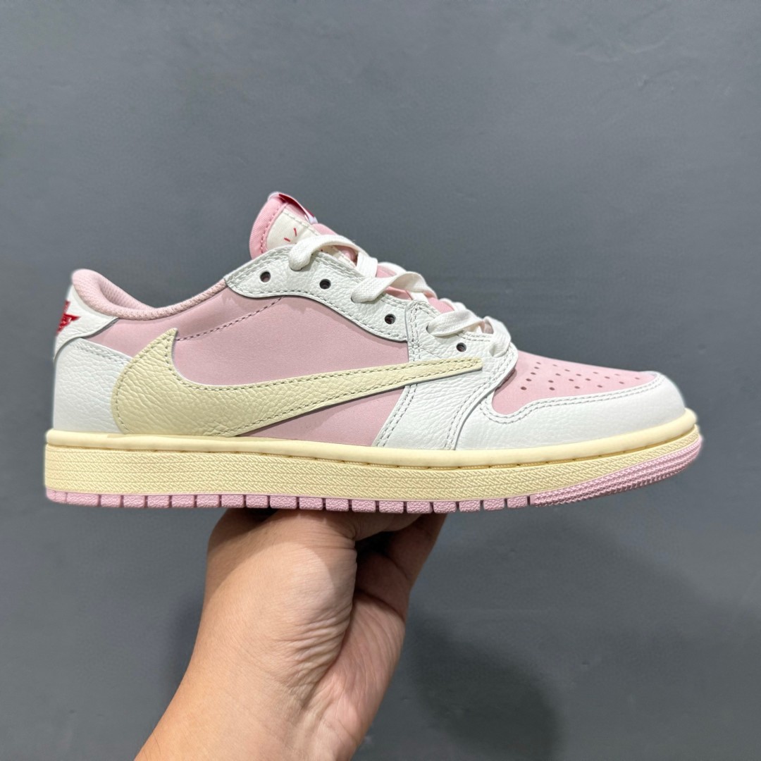 Travis Scott x Air Jordan 1 Low ” Olive ” 黑绿橄榄 TS联名倒钩 AJ1乔1 低帮文化篮球鞋