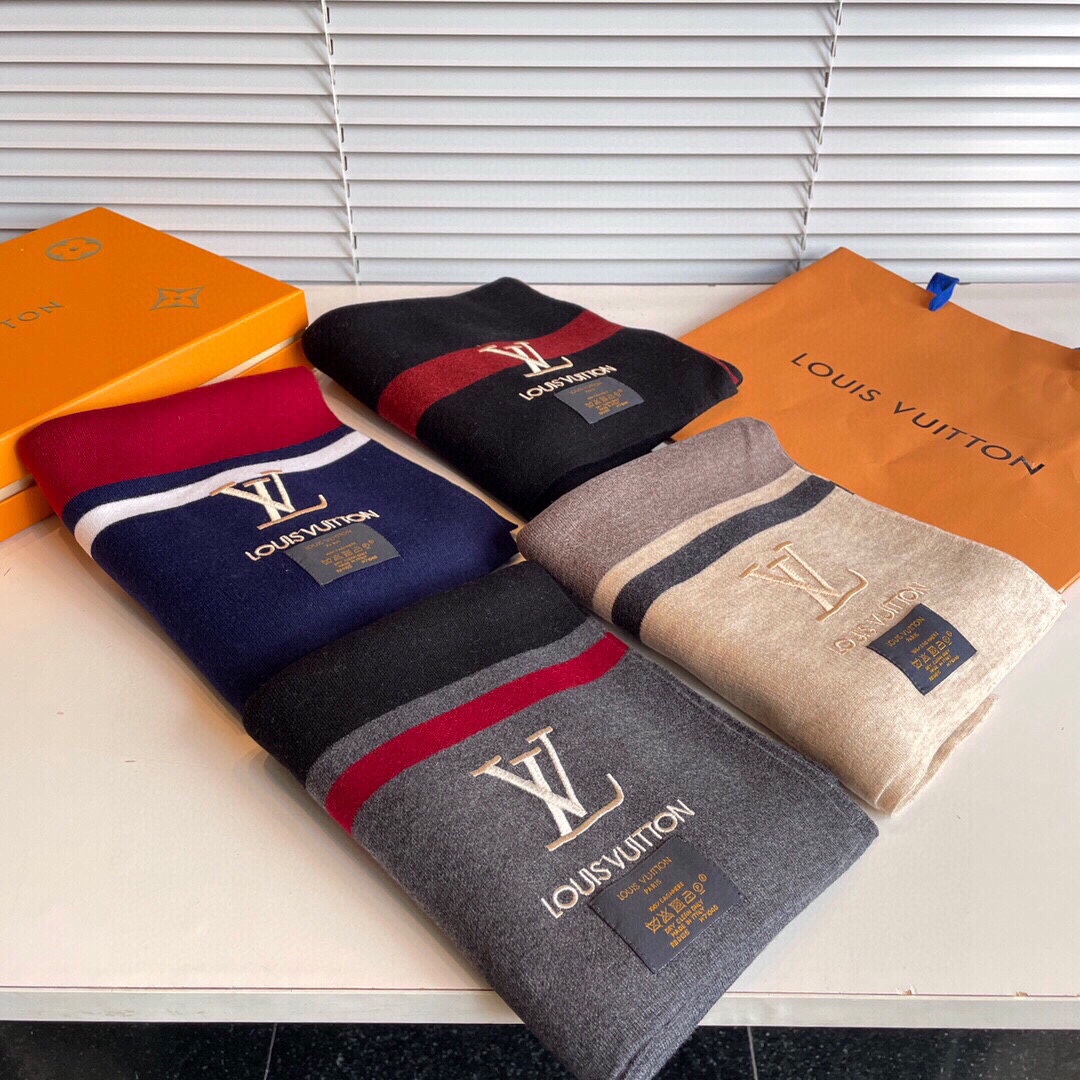 Louis Vuitton Scarf Splicing Cashmere Knitting