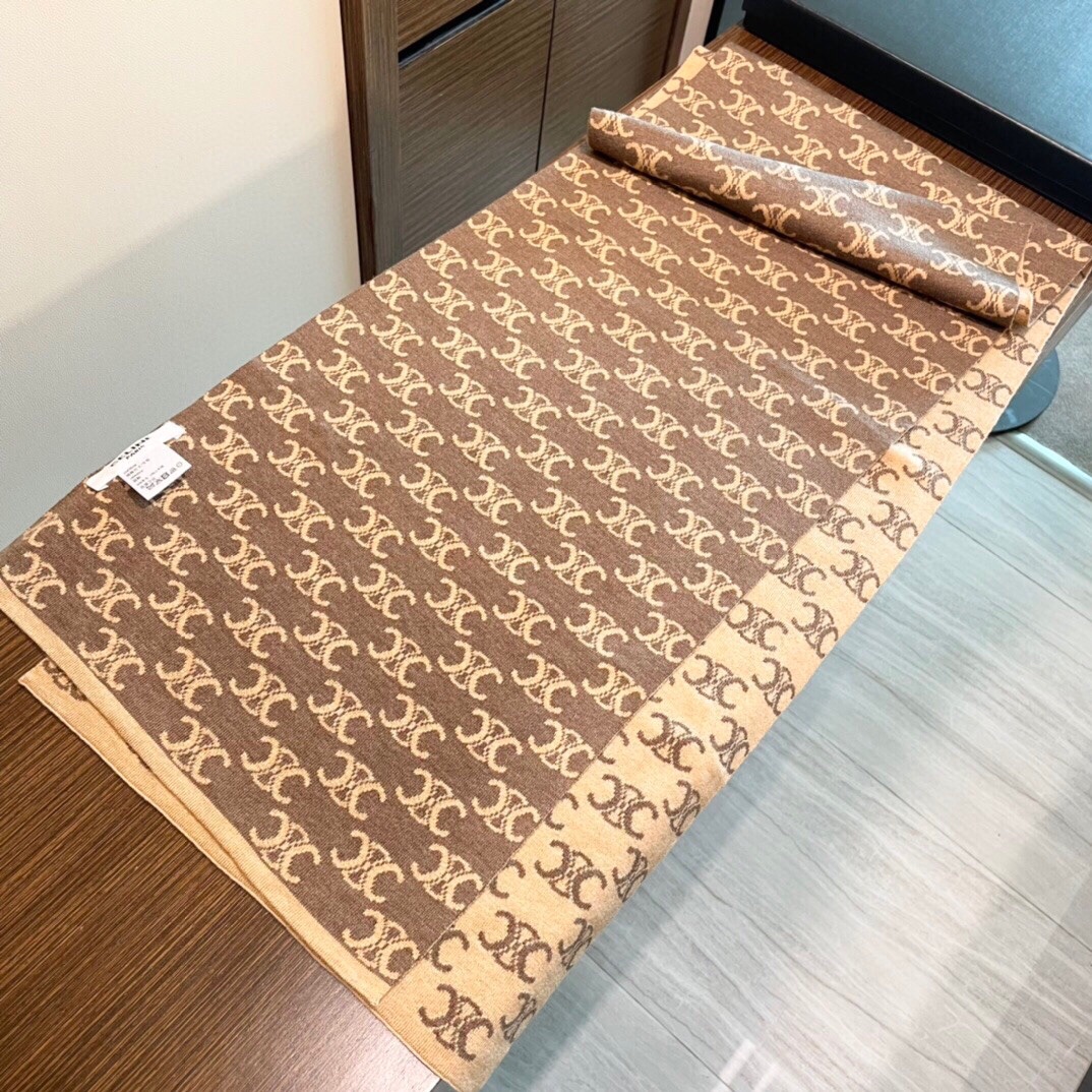 CELINE赛琳针织原单围巾重磅推荐️2024新款针织围巾男女同款️低调的奢侈感️极品柔美精英高手级别的