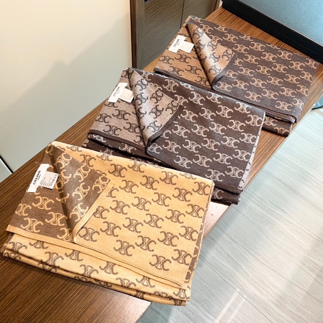 CELINE赛琳针织原单围巾重磅推荐️2024新款针织围巾男女同款️低调的奢侈感️极品柔美精英高手级别的