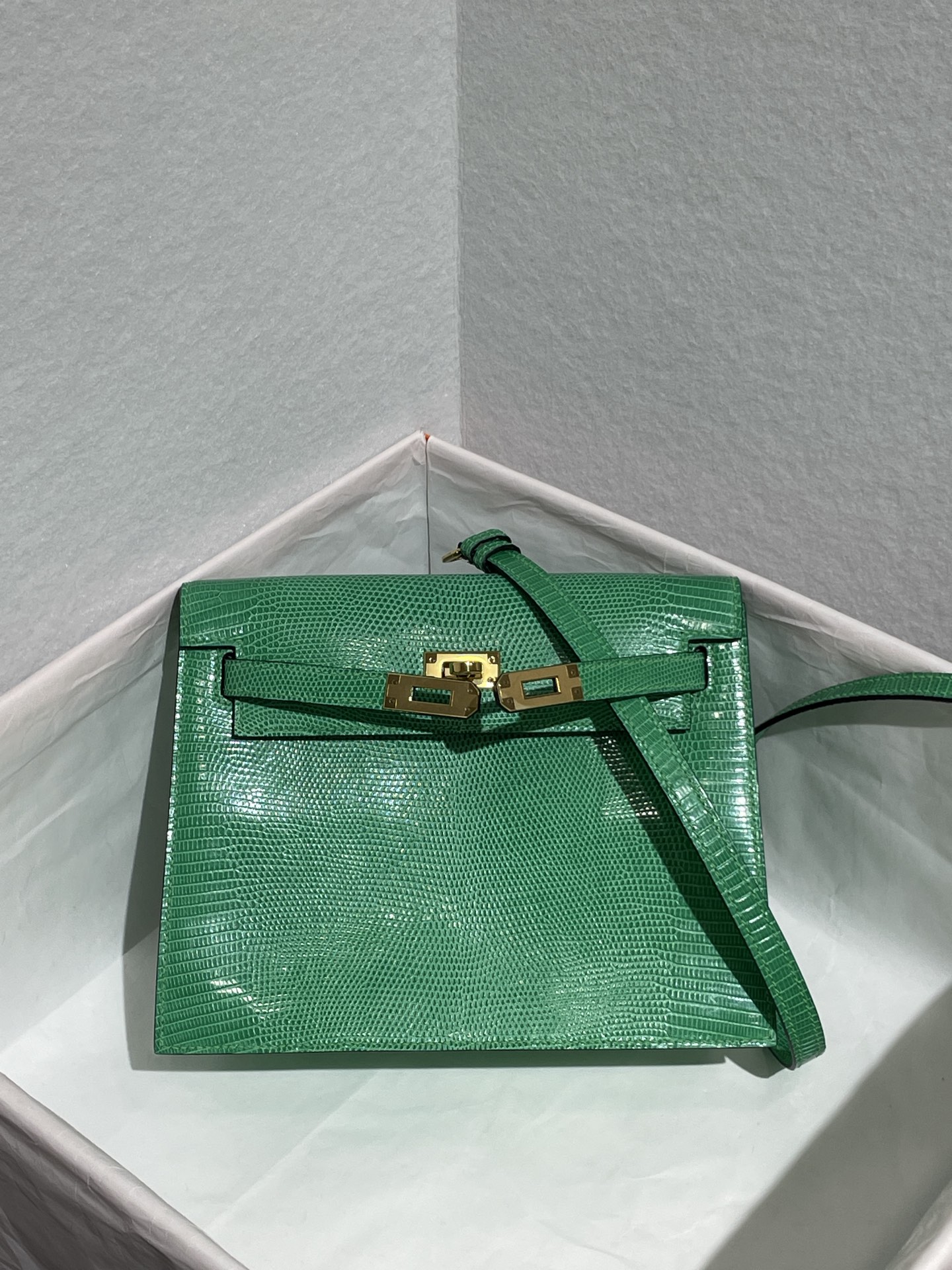 NO:851350,Lizard dancing bag 22cm cactus green gold buckle ready stock Kelly danse 22 lizard, Hermes, hermes, Hermes,19860909蜥蜴跳舞包22cm 仙人掌绿金扣现货 Kelly danse 22 lizard,爱马仕,hermes,Hermes,,Bag