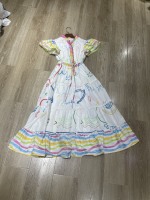 456260 Abbigliamento da donna di alta qualità con confezione Z Home ⬆️🆕Nuovo stile💗Abito in vita con maniche a volant stampato bordo ricamato a onde Smlxl 1 456260 Abbigliamento da donna di alta qualità con confezione Z Home ⬆️🆕Nuovo stile💗Abito in vita con maniche a volant stampato bordo ricamato a onde Smlxl