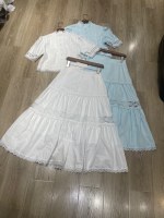 456320 Abbigliamento da donna di alta qualità con confezione Z Home ⬆️🆕Nuovo stile💗Top in pizzo impiombato con colletto alla coreana➕abito gonna Smlxl 1 456320 Abbigliamento da donna di alta qualità con confezione Z Home ⬆️🆕Nuovo stile💗Top in pizzo impiombato con colletto alla coreana➕abito gonna Smlxl
