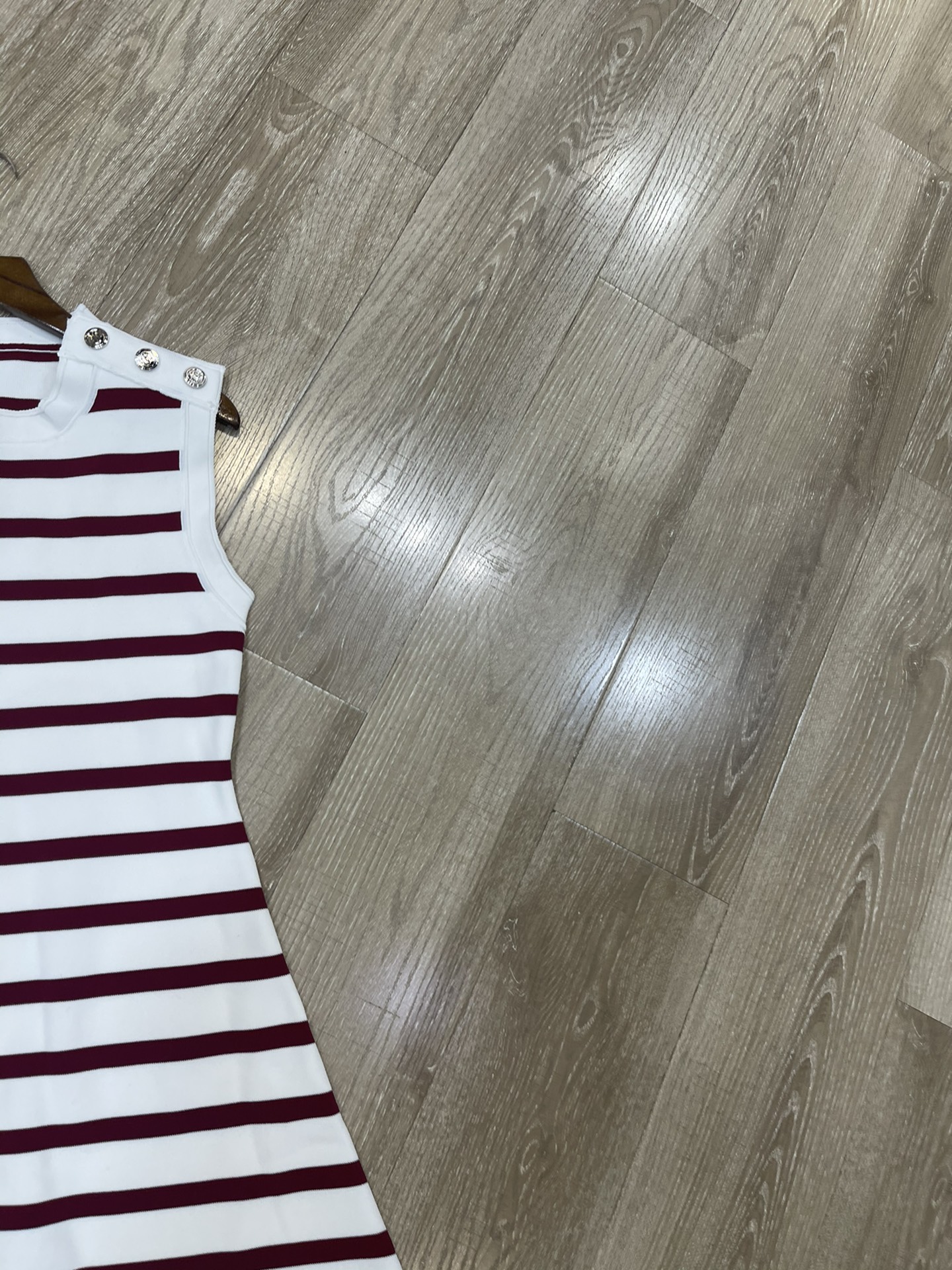 High-quality Women’s Clothes: Autumn Air-Synthesis Tires Striped Dress Set - 图片 4