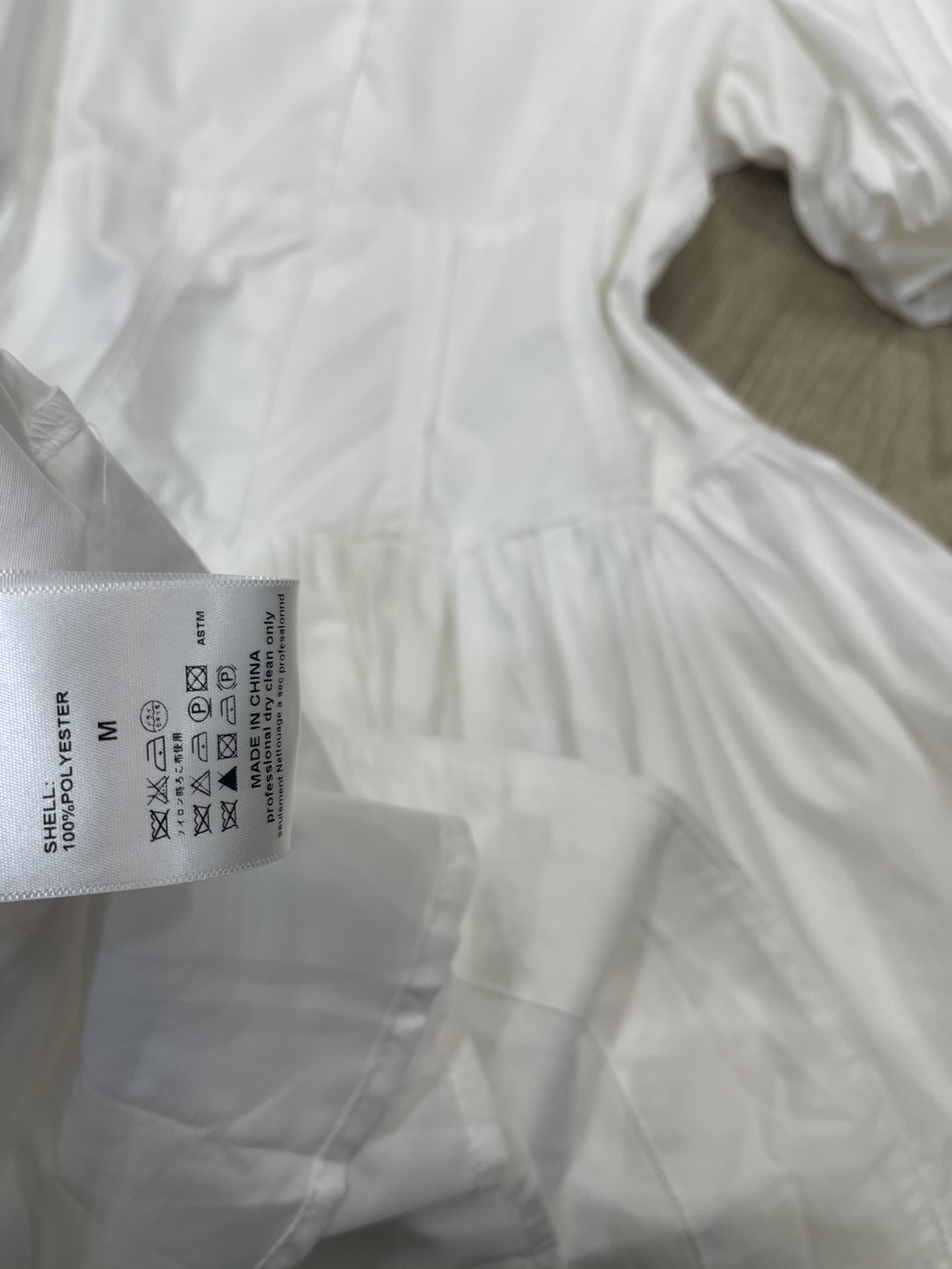 High Quality Women’s Clothes: Round-collar Wrinkled Bubble-sleeved Dress in Smlxl Sizes - 图片 8