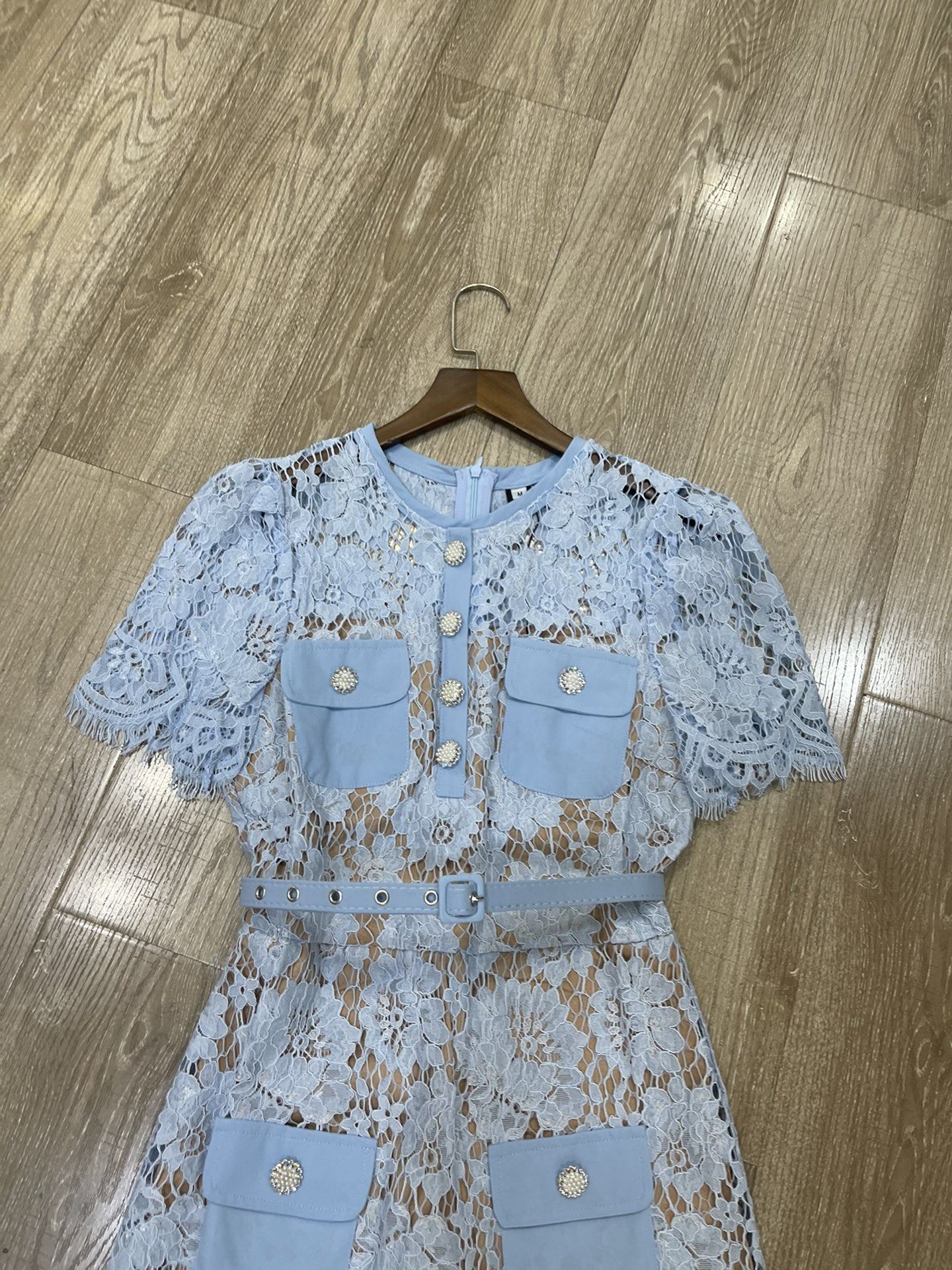 p636 High-end quality women’s dress with a new ps. ♪ Round-lace double-ported dress Smlxl ♪ - 图片 2