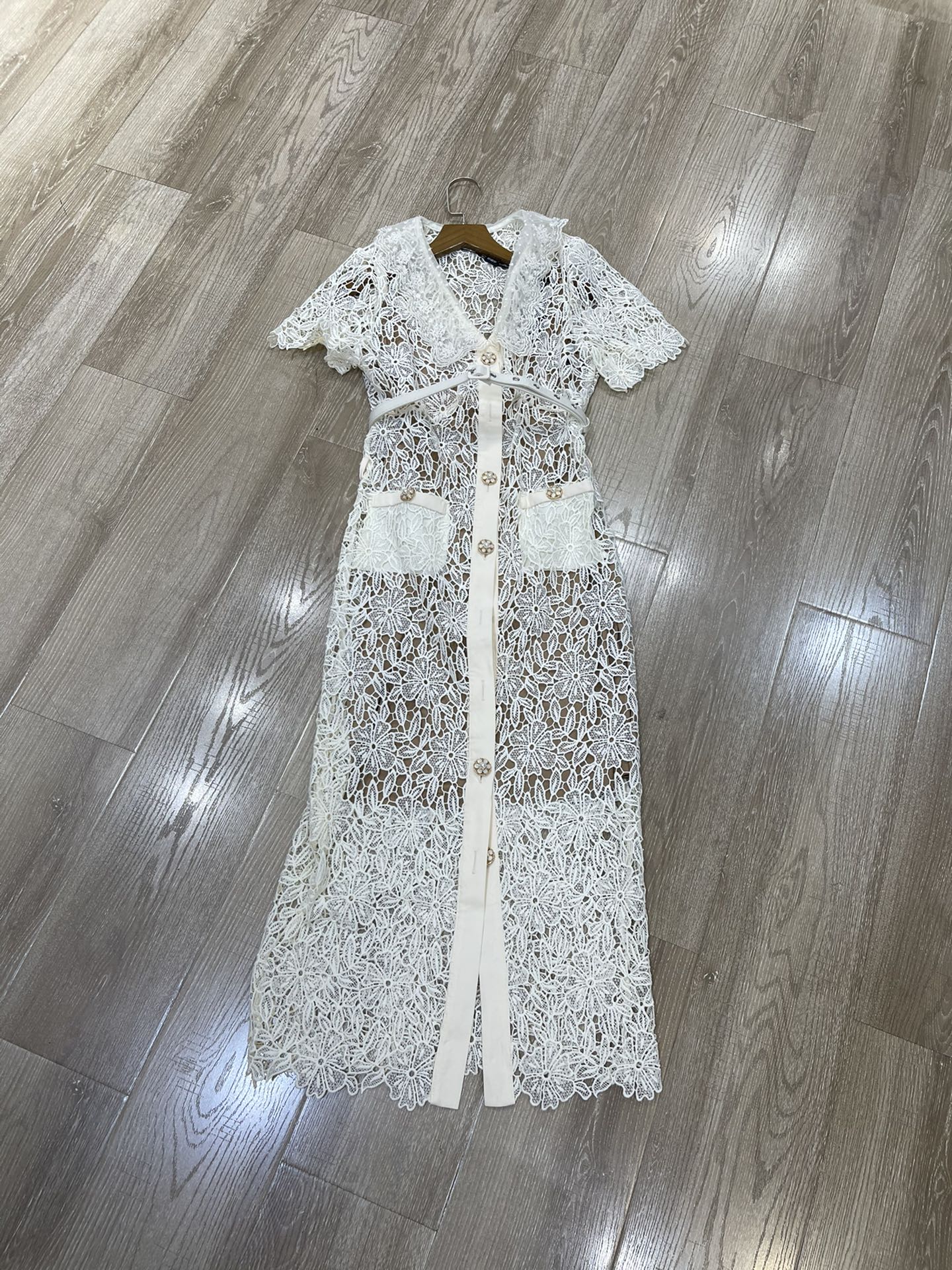 p624 High-end quality women’s suit with a new SP-packet V-Lese pocket dress smlxl - 图片 1