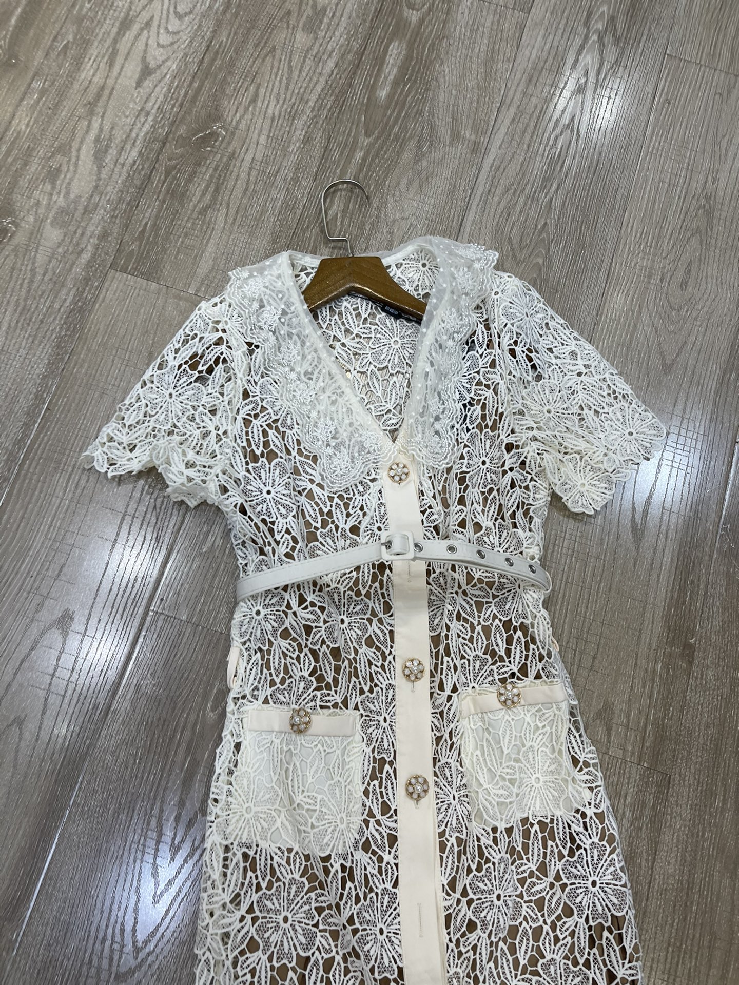 p624 High-end quality women’s suit with a new SP-packet V-Lese pocket dress smlxl - 图片 2