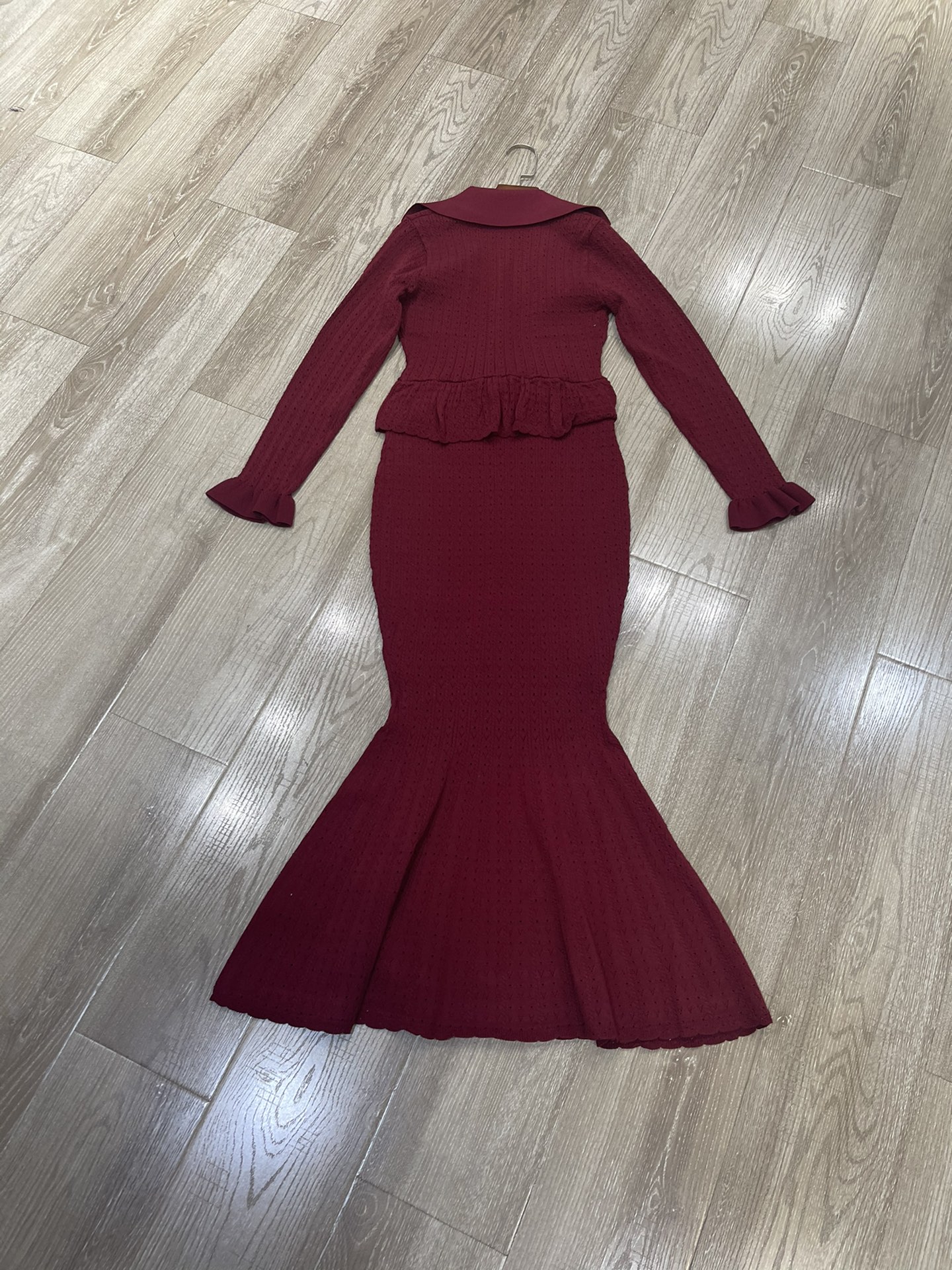 “2025 New Mist Blue Self-Portrait Women’s Dress with Knitted Details” - 图片 6