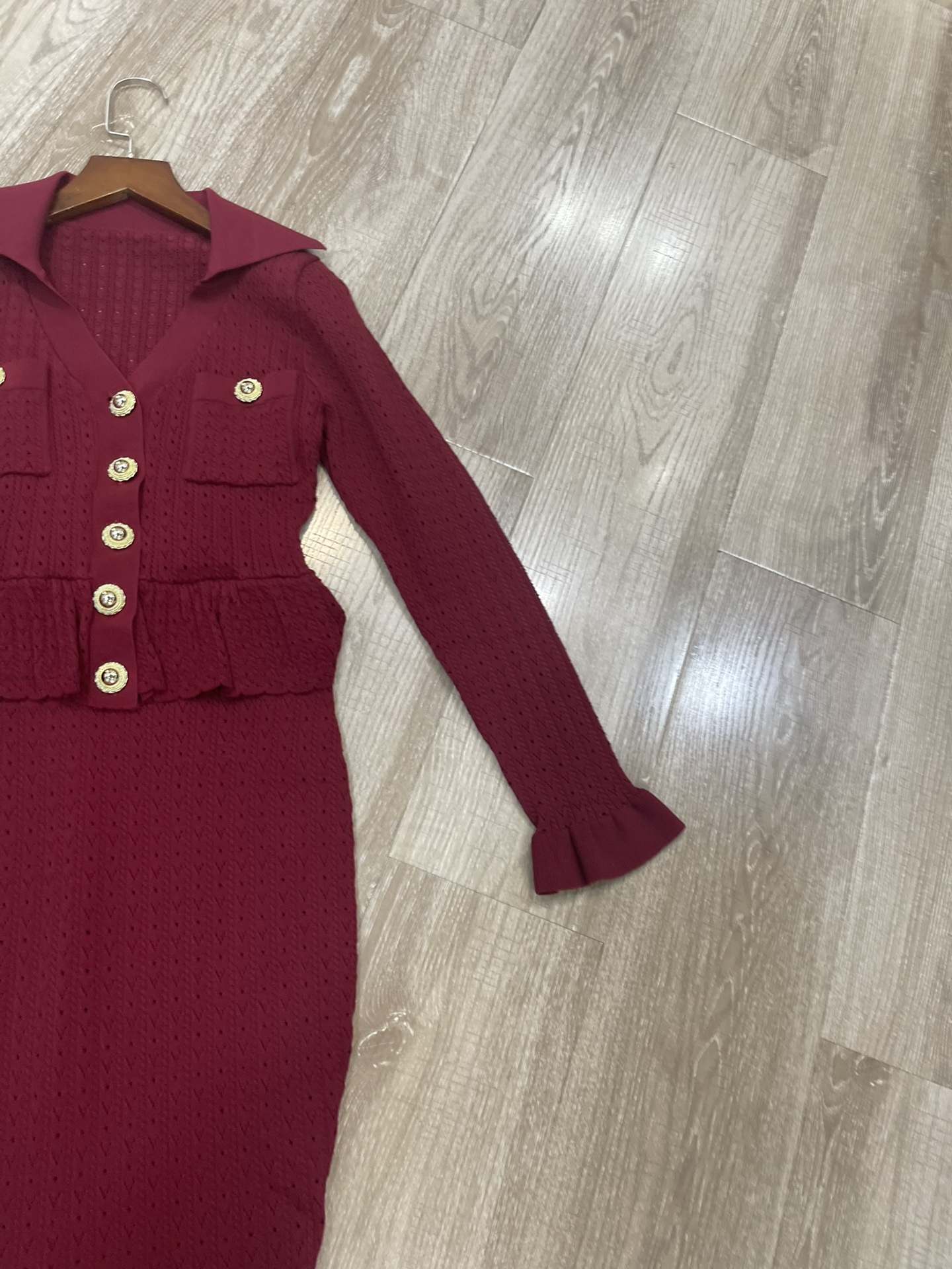 “2025 New Mist Blue Self-Portrait Women’s Dress with Knitted Details” - 图片 4