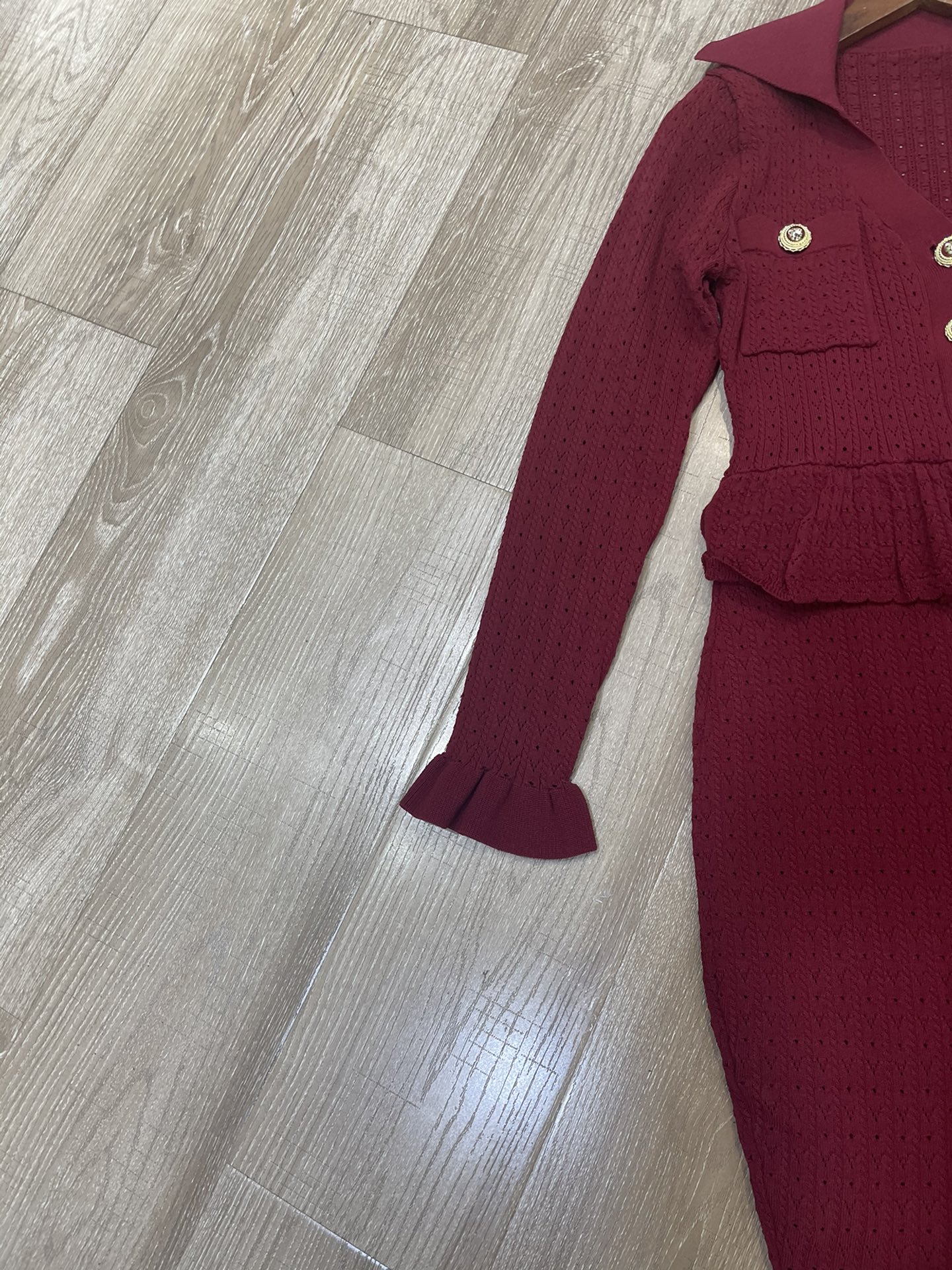 “2025 New Mist Blue Self-Portrait Women’s Dress with Knitted Details” - 图片 3