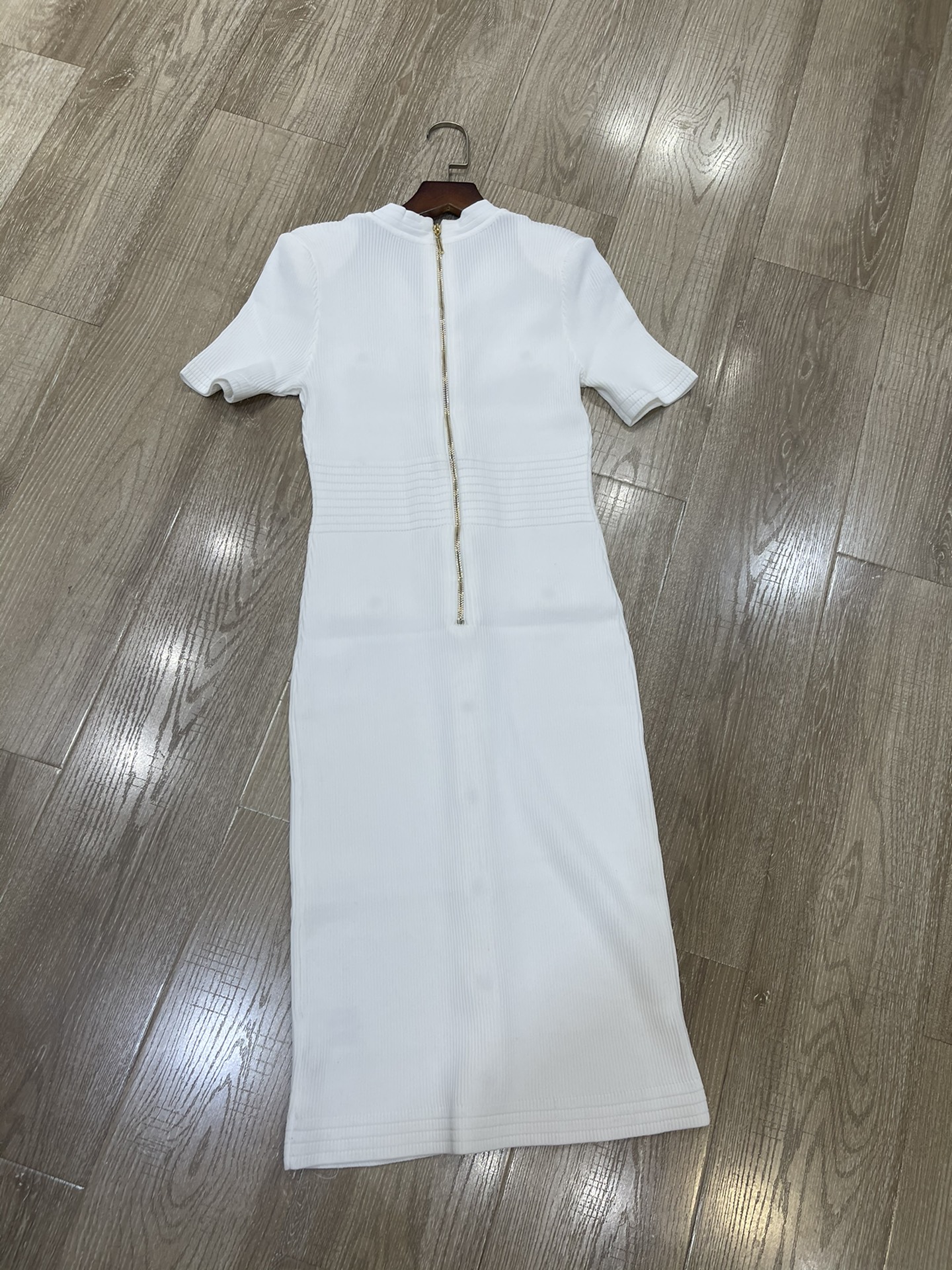P624 High Quality Women’s Clothes with Packing B’s New Price V-button double-pocking dress Sml - 图片 6