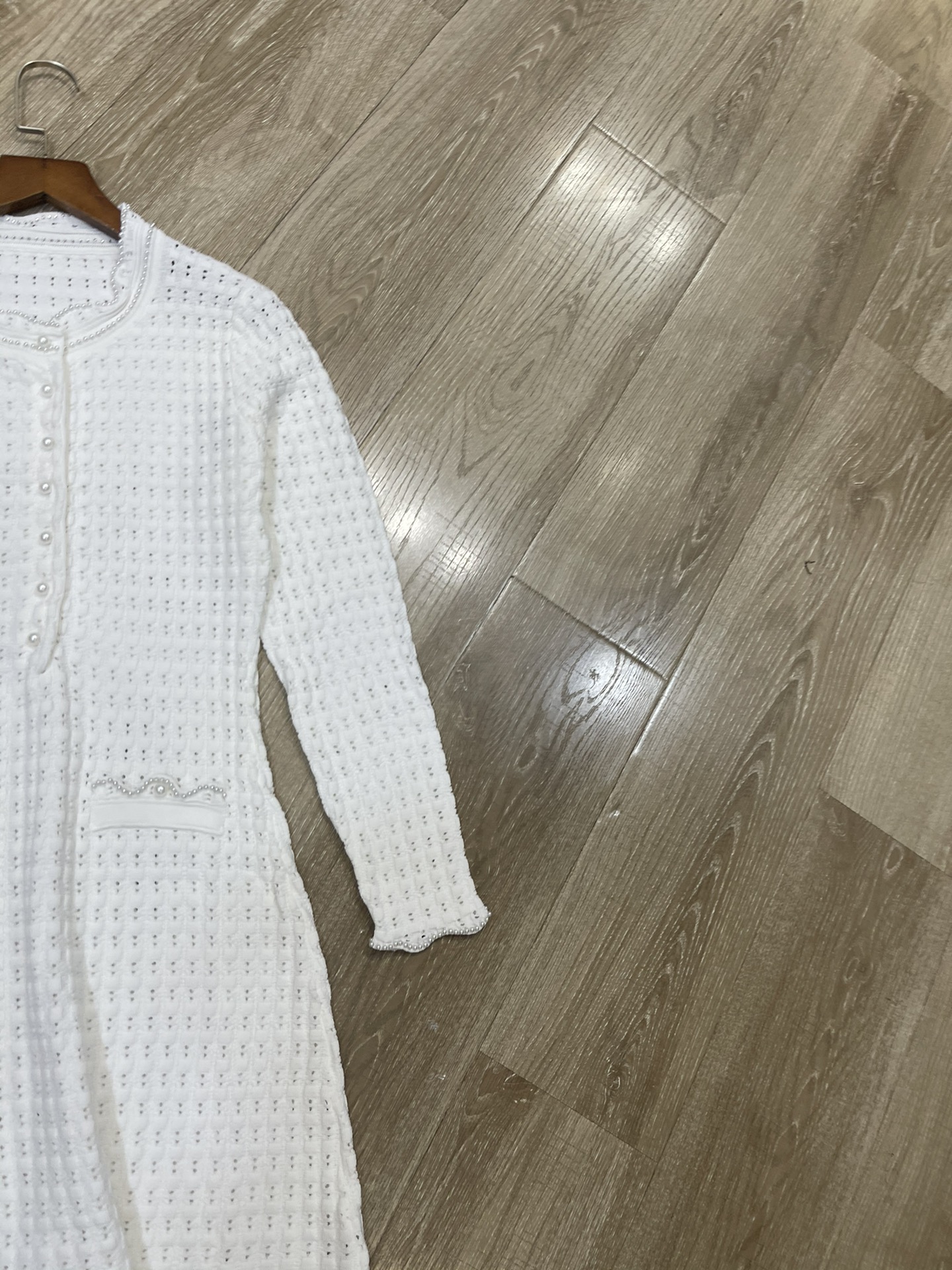 p708 High-end quality female dress package Sandro 2025, early autumn design blank-coloured knitted crotch dress sml - 图片 4