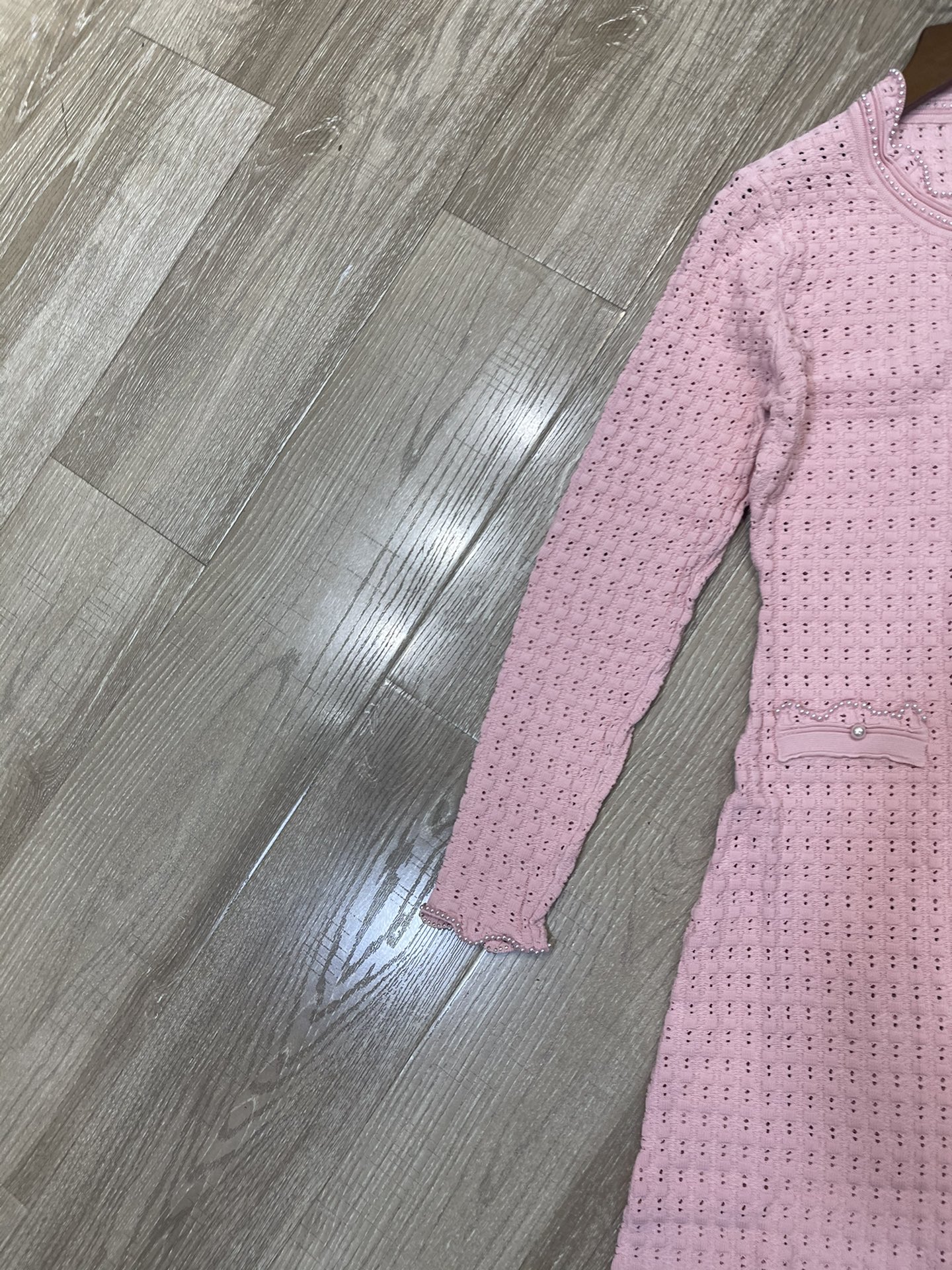 p708 High-end quality female dress package Sandro 2025, early autumn design blank-coloured knitted crotch dress sml - 图片 3