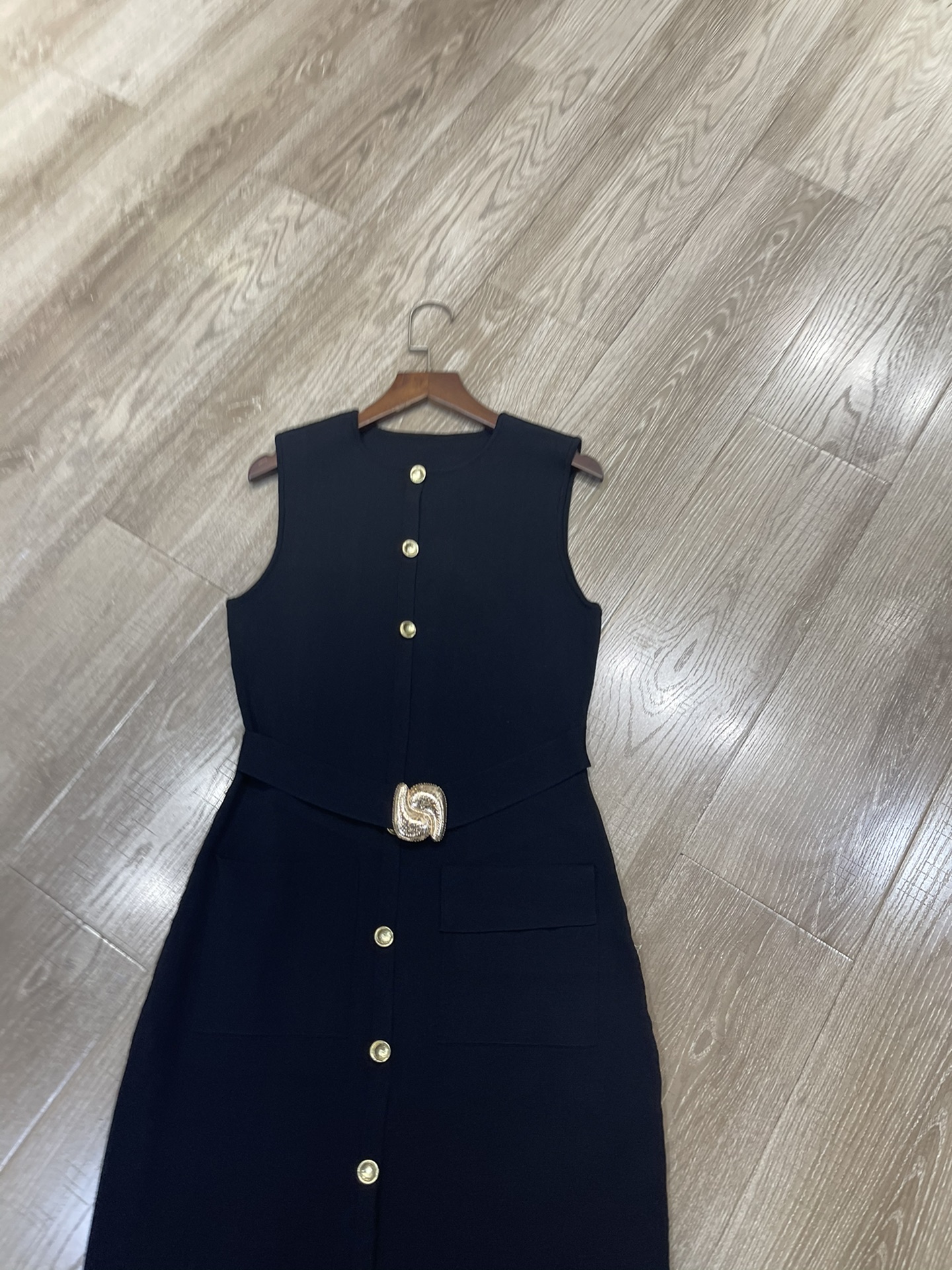 p660 High-end quality women’s dress, new Sandro package, female dress, Euro-American belts, flute-free - 图片 2