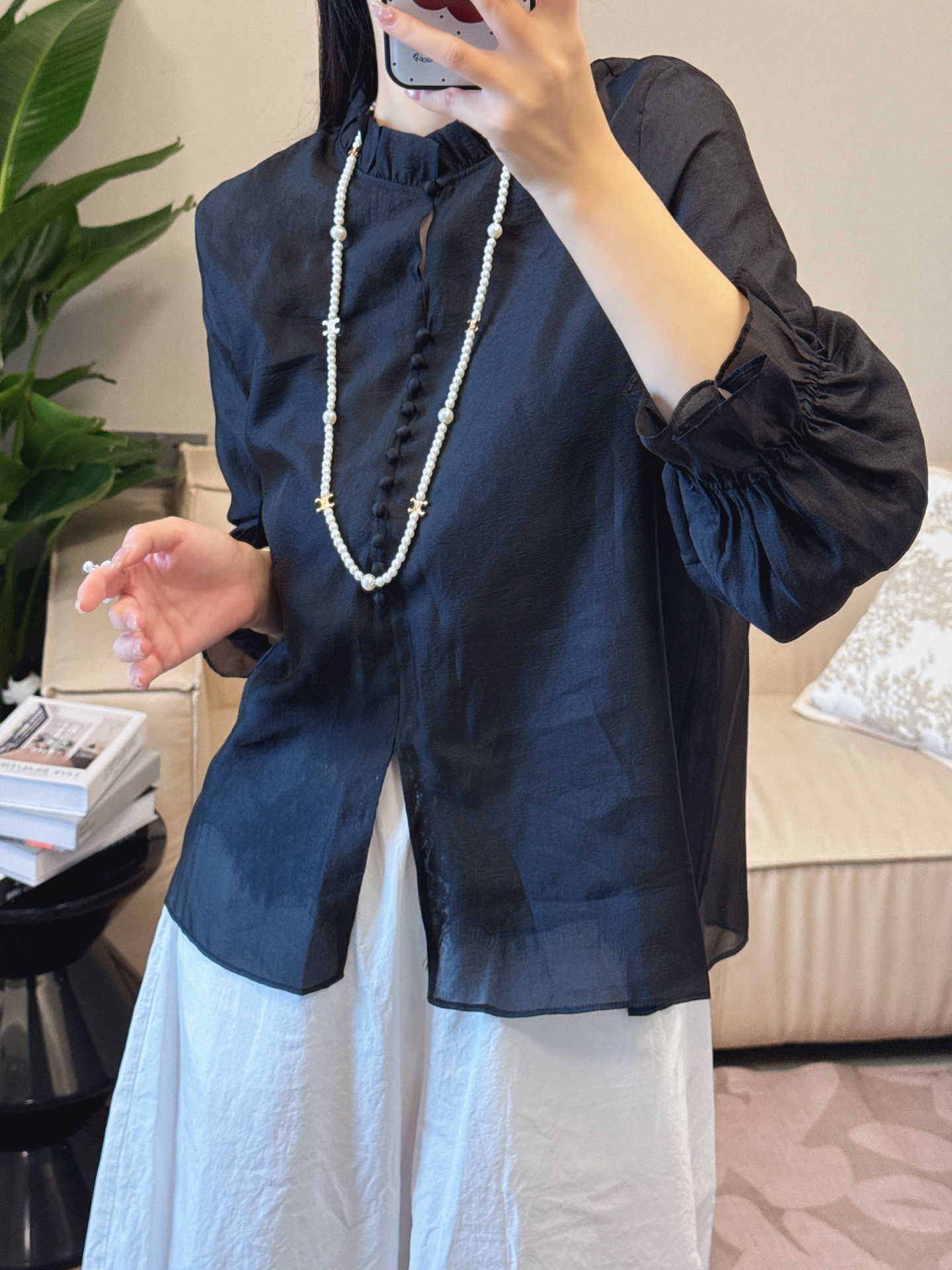 Elegant Tencel & Lace Blouse - Versatile Top for All Seasons (Sizes M-XL) 3 i1758078304238 218 0 2