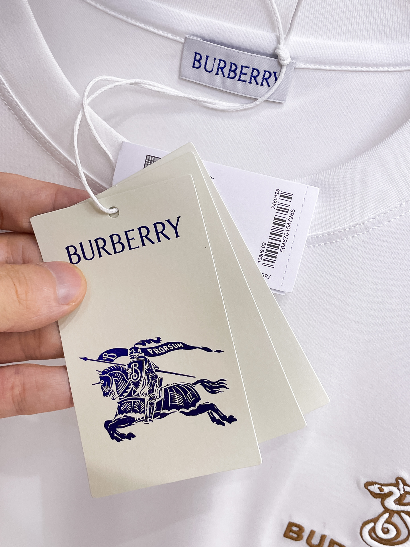 巴宝莉 2025春夏新款首发专柜最新款圆领短袖 高端订制 设计前卫时尚！品牌logo重工艺设计 高端定制