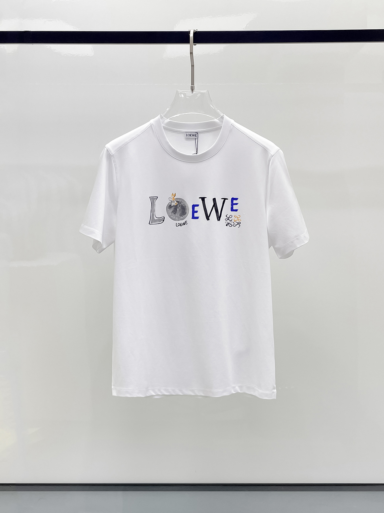  罗意威 2025春夏新款首发专柜最新款圆领短袖 高端订制 设计前卫时尚！品牌logo重工艺设计 高端定