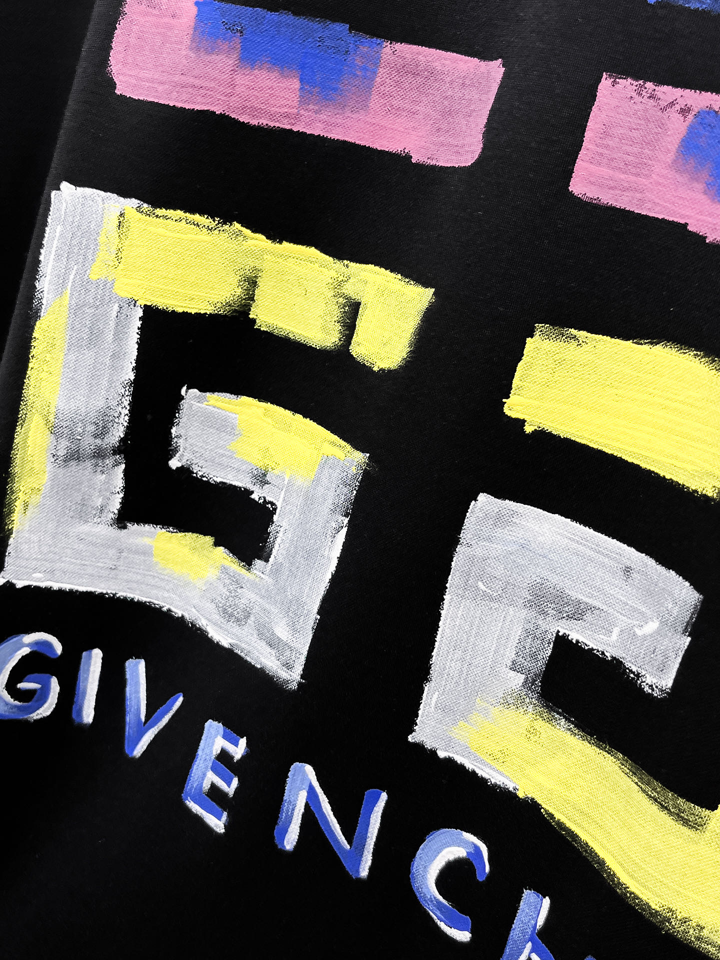  纪梵希 2025春夏新款首发专柜最新款圆领短袖 高端订制 设计前卫时尚！品牌logo重工艺设计 高端定