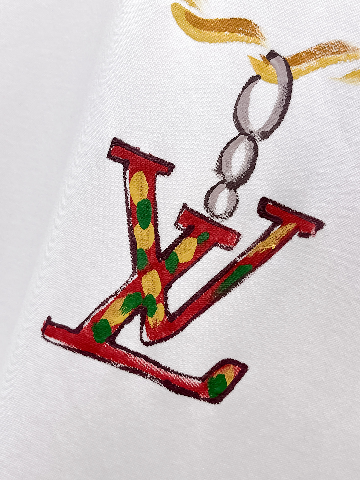  1v 路易威登 2025春夏新款首发专柜最新款圆领短袖 高端订制 设计前卫时尚！品牌logo重工艺设计