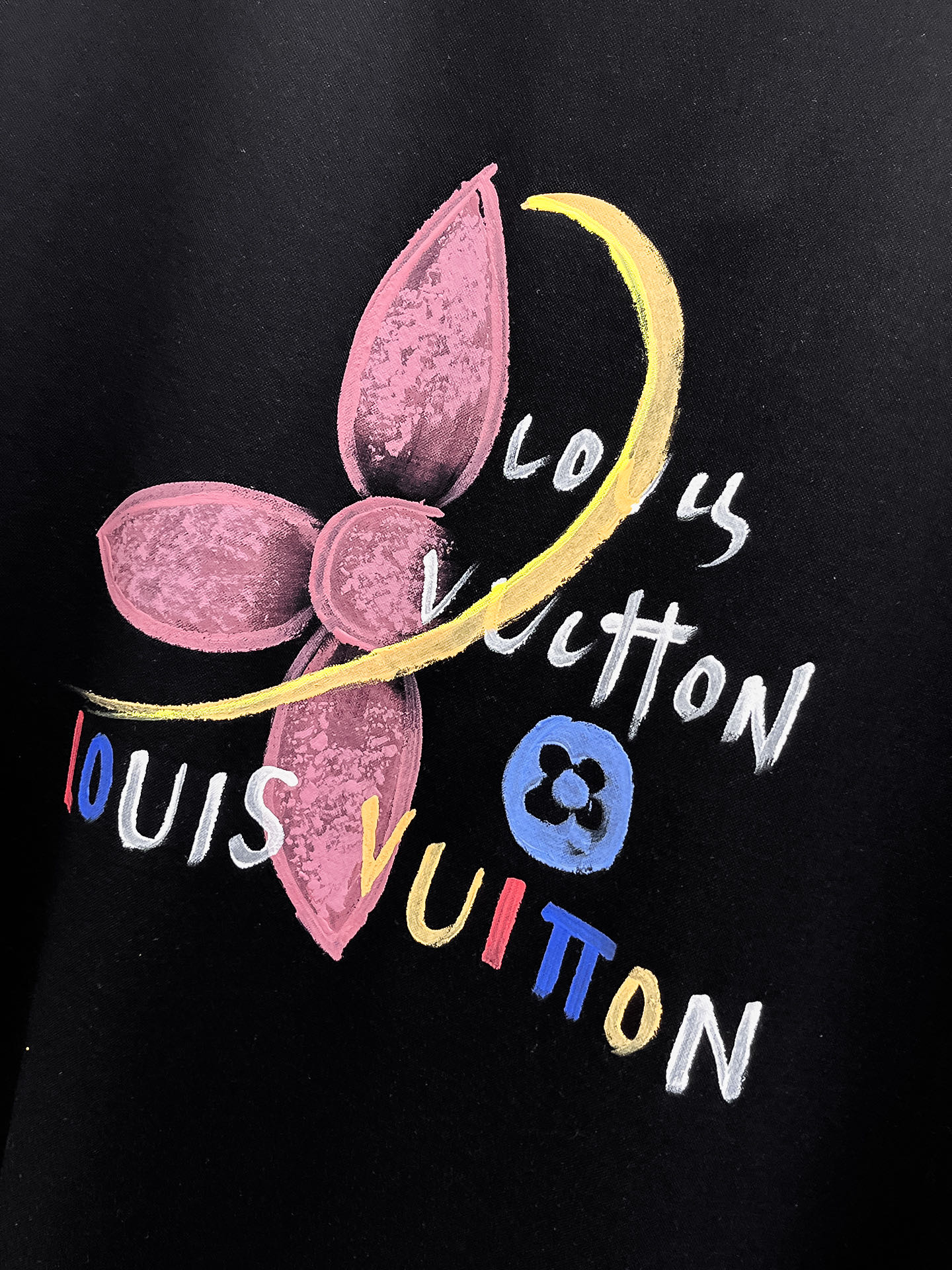  1v 路易威登 2025春夏新款首发专柜最新款圆领短袖 高端订制 设计前卫时尚！品牌logo重工艺设计