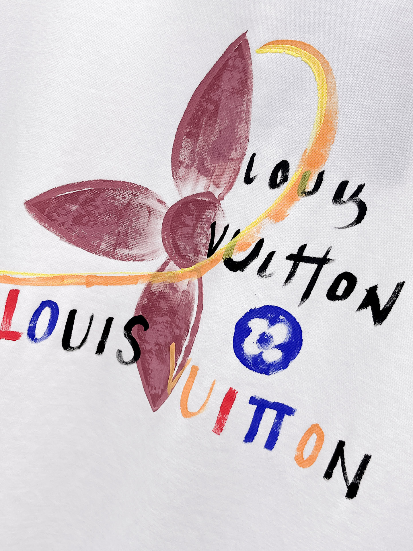  1v 路易威登 2025春夏新款首发专柜最新款圆领短袖 高端订制 设计前卫时尚！品牌logo重工艺设计