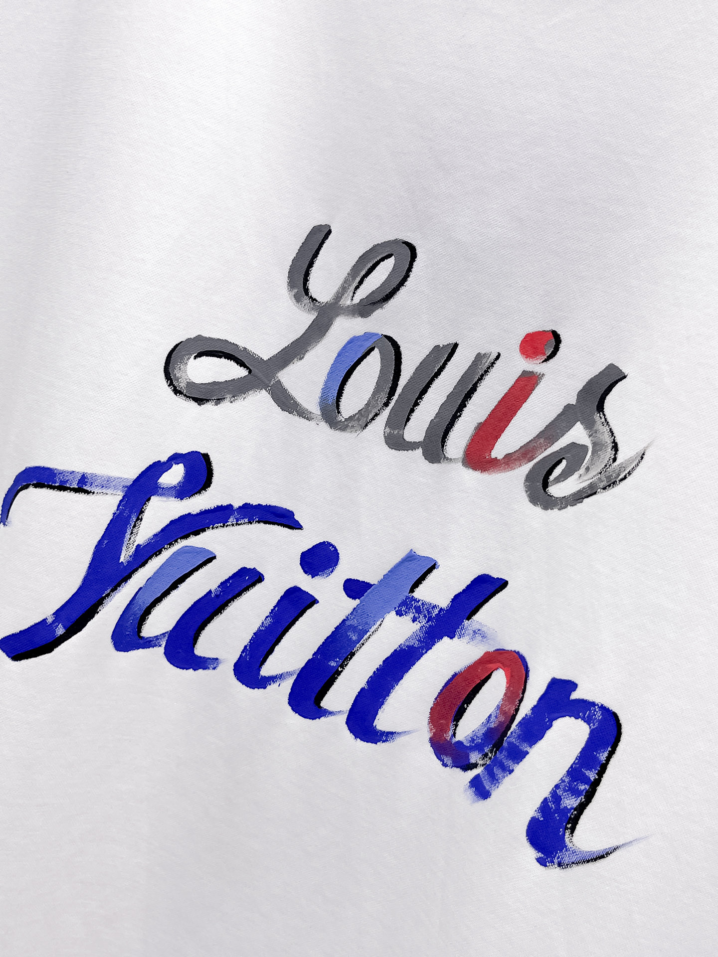  1v 路易威登 2025春夏新款首发专柜最新款圆领短袖 高端订制 设计前卫时尚！品牌logo重工艺设计