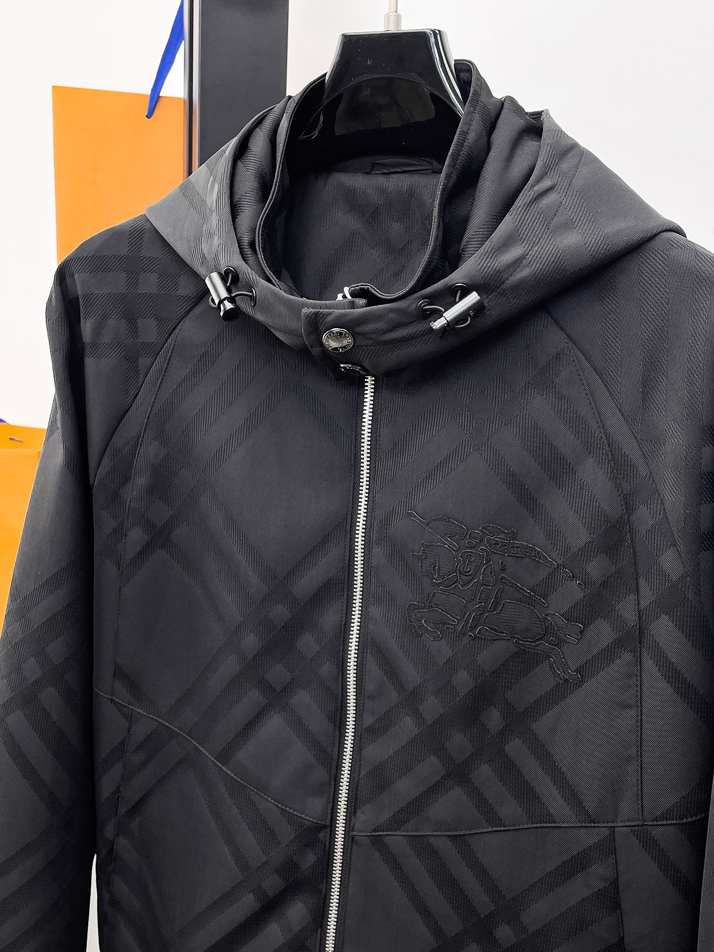 Burberry Men's Stand Collar Hooded Outdoor Jacket - Waterproof & Windproof 3 i1755756802470 9031 0 1