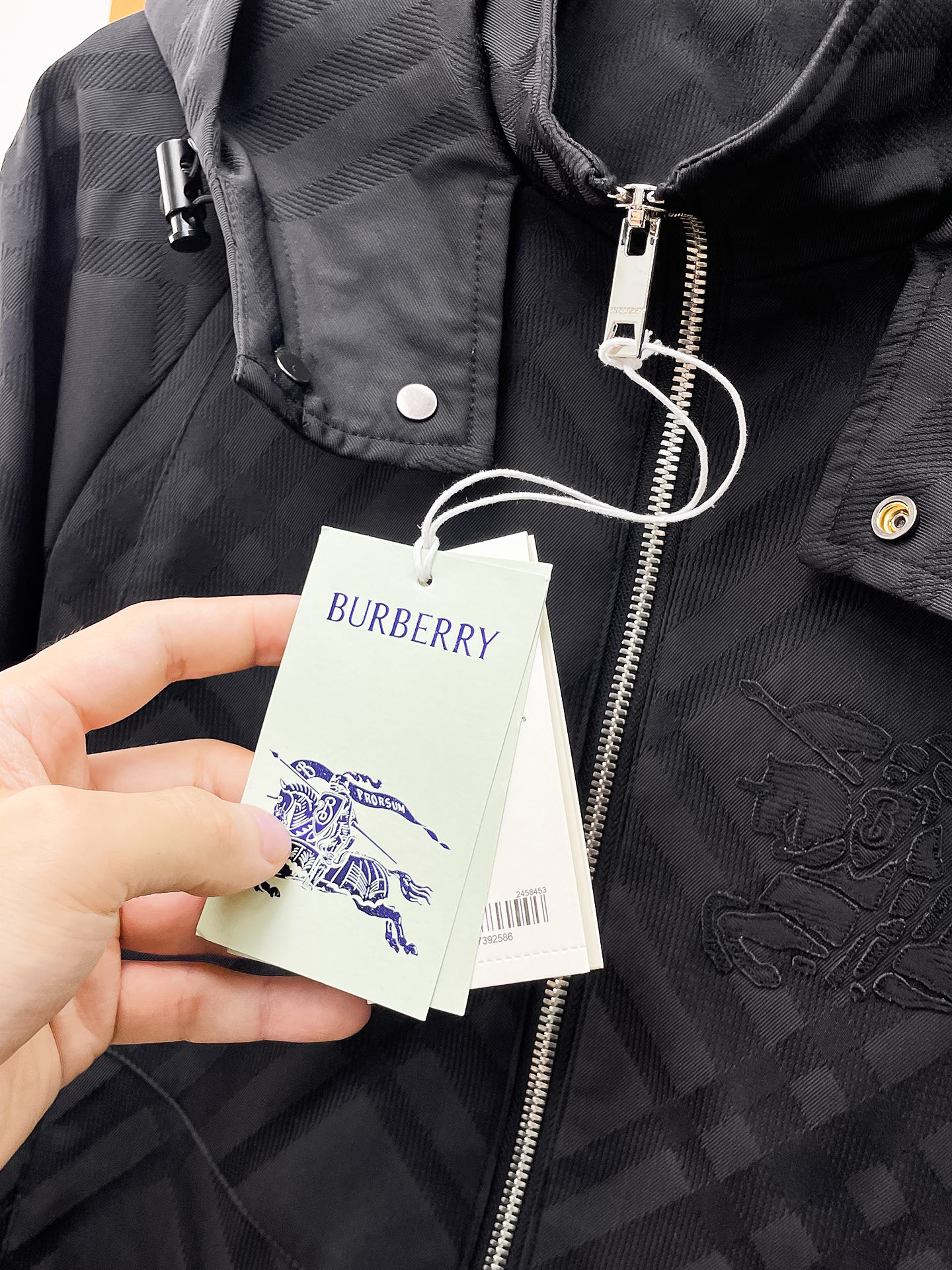 Burberry Men's Stand Collar Hooded Outdoor Jacket - Waterproof & Windproof 7 i1755756802488 3422 0 5