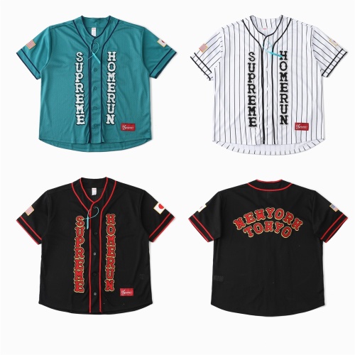 Supreme x Homerun SS25 Baseball Jersey - Black, Comfortable Mesh Short Sleeve 1 Supreme x Homerun SS25 Baseball Jersey – Black, Comfortable Mesh Short Sleeve
