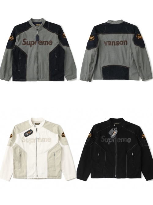 Supreme x Vanson Leathers Cordura Jacket SS25 - Stylish Cotton Blend Outerwear 1 Supreme x Vanson Leathers Cordura Jacket SS25 - Stylish Cotton Blend Outerwear