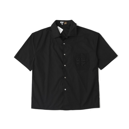 Loewe Paula's Ibiza Black Embroidered Cuban Collar Shirt - Unisex 1 Loewe Paula's Ibiza Black Embroidered Cuban Collar Shirt - Unisex