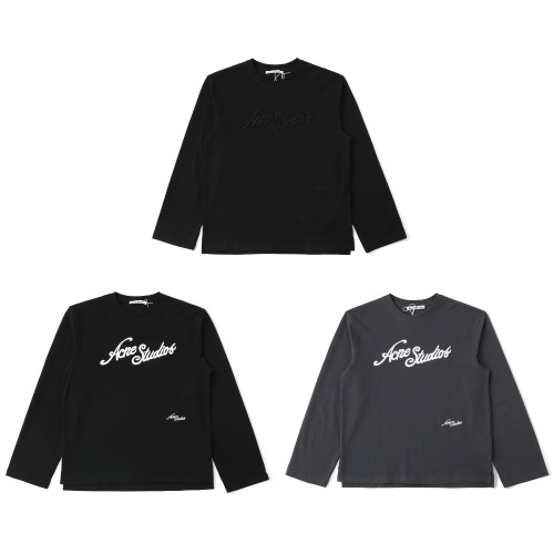Acne Studios Embroidered Logo Long Sleeve T-Shirt, Unisex Heavy Cotton 1 Acne Studios Embroidered Logo Long Sleeve T-Shirt, Unisex Heavy Cotton
