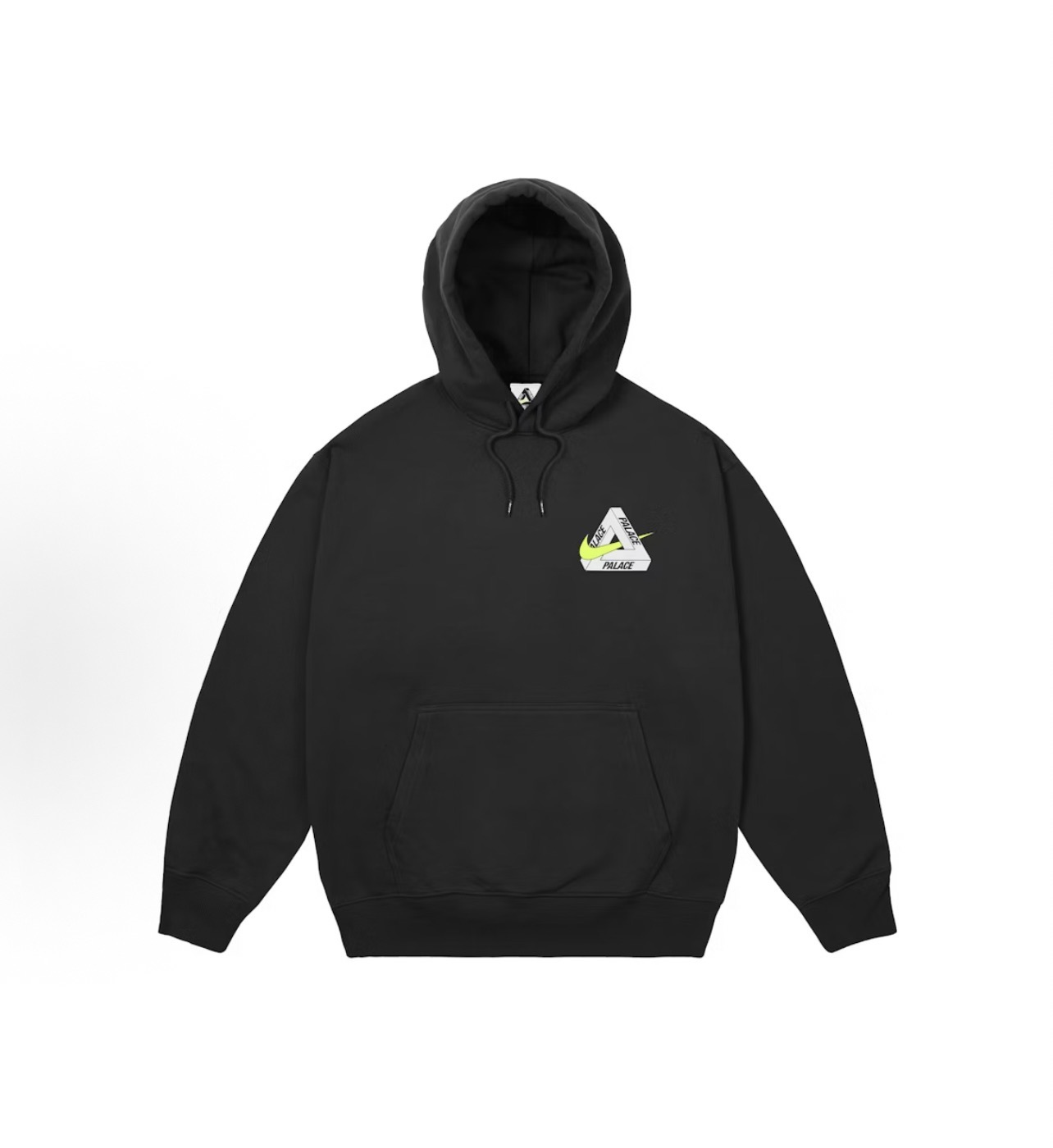 版本🐮货 （此款售后到年后）💰280 
PALACE x Nike 联名款 FW25 TRI SWOOSH HOOD 重叠logo印花 套头连帽卫衣 男女同款
打造个性机能运动元素风 行走的大Logo
四色首发！！喜欢的别错过
颜色：黑色 米白 碳灰 浅灰
尺码：S M L XL
S 胸围122  衣长69  肩宽60  袖长57
M胸围126  衣长71   肩宽61  袖长58
L 胸围130   衣长73  肩宽62 袖长59
XL胸围134  衣长75   肩宽63  袖长60
资讯图