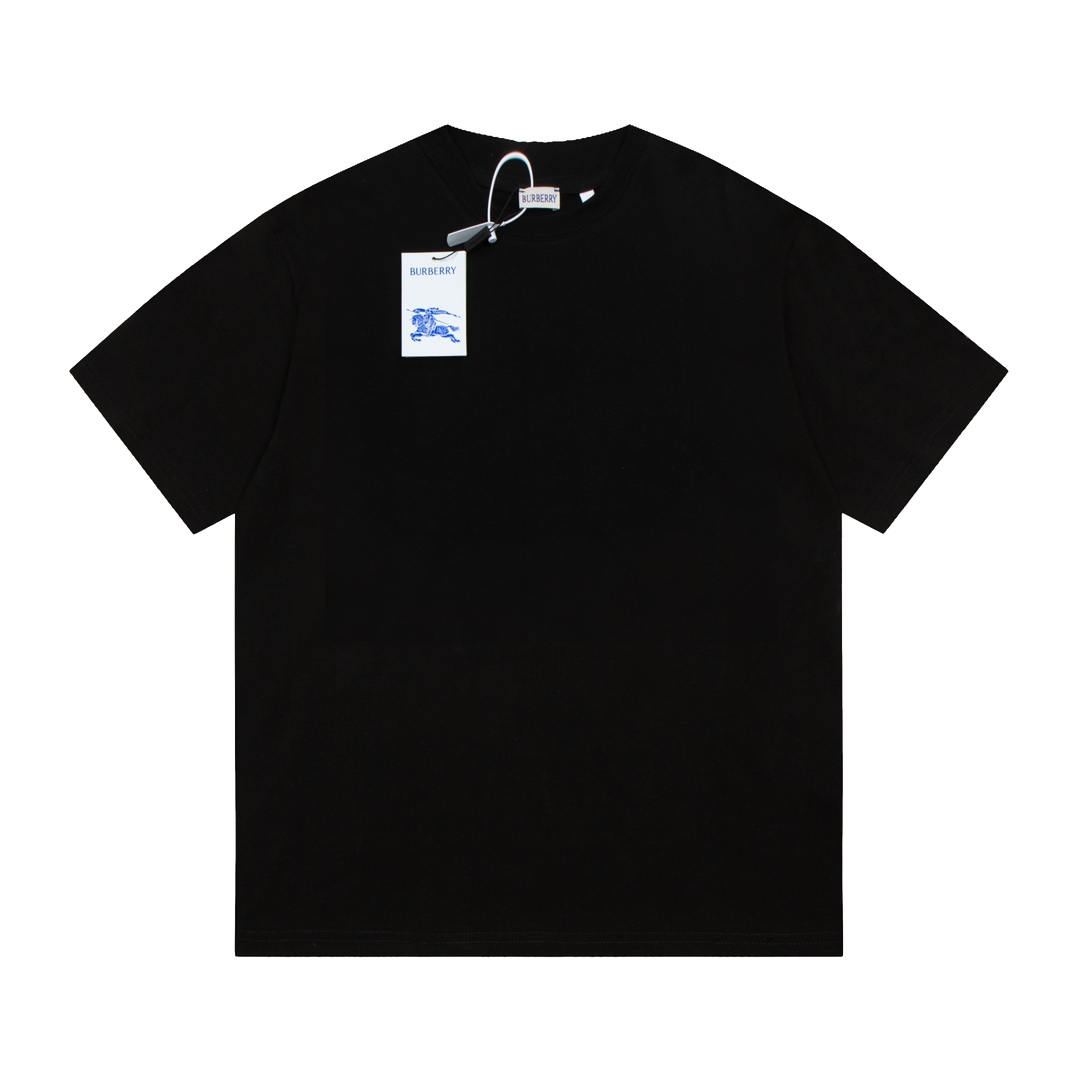 Burberry Clothing T-Shirt Unisex Combed Cotton Short Sleeve