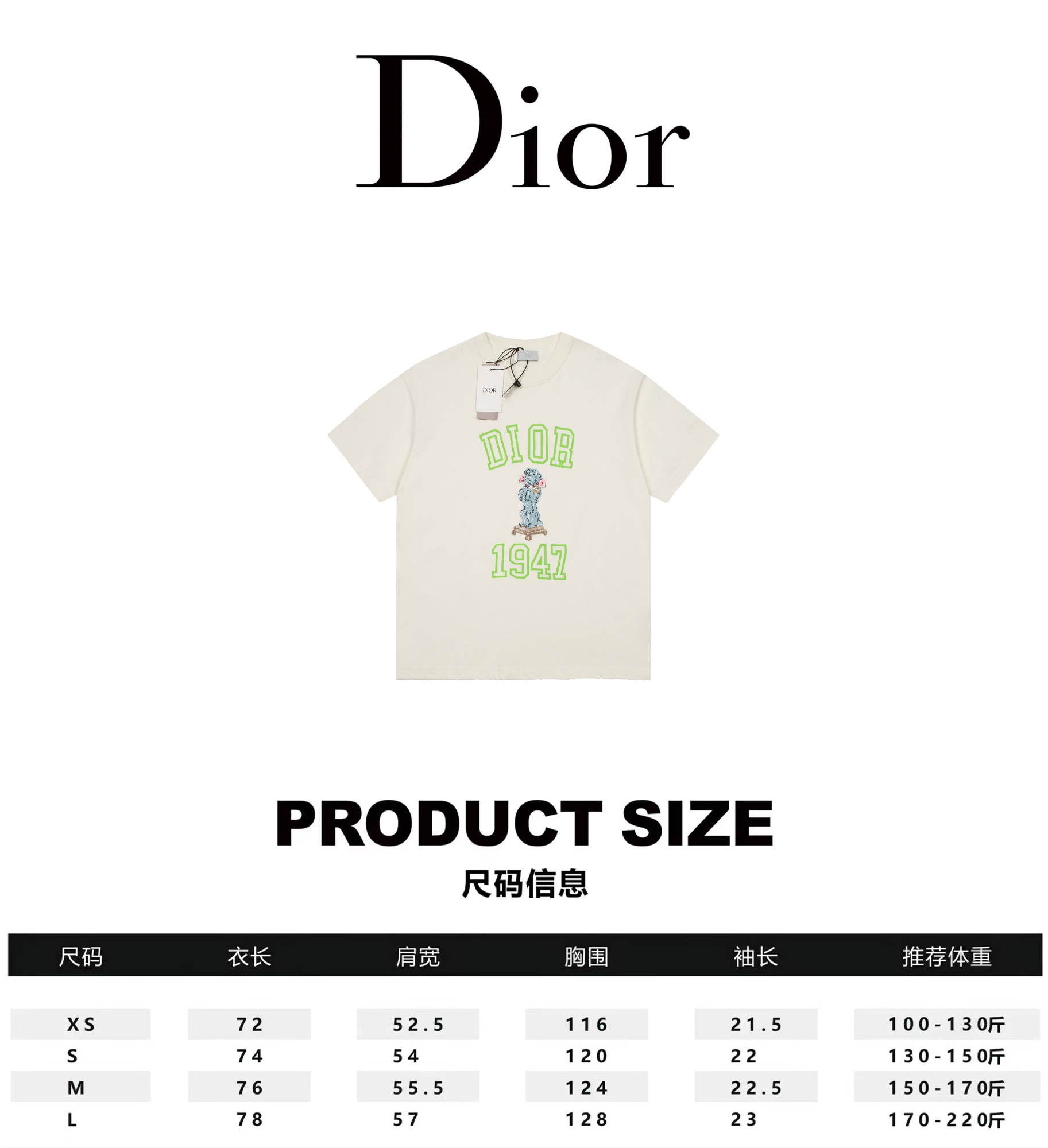 Dior Clothing T-Shirt Printing Short Sleeve