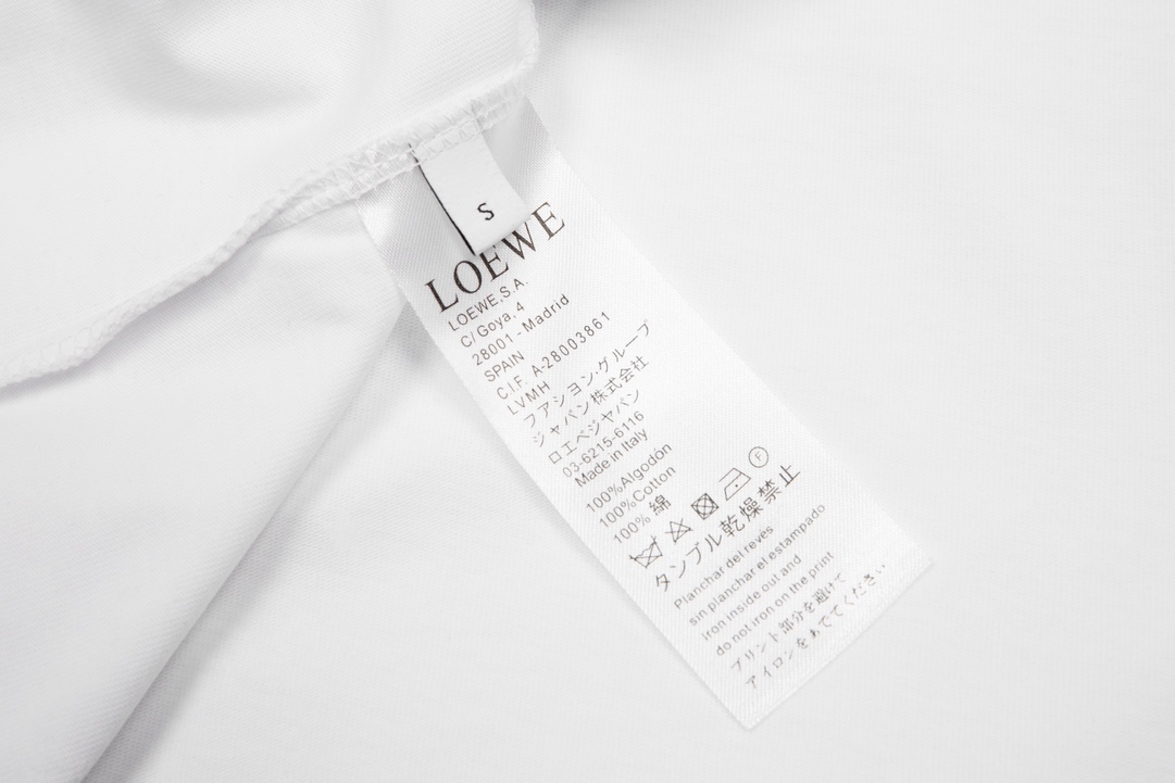 LOEWE/罗意威 24ss 彩虹字母 短袖 质棉质平纹针织圆领 T恤