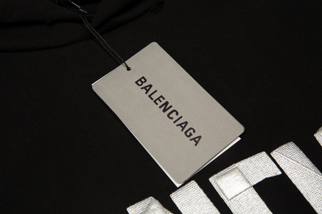 Balenciaga/巴黎世家 24ss 磨破 美纹胶带连帽卫衣