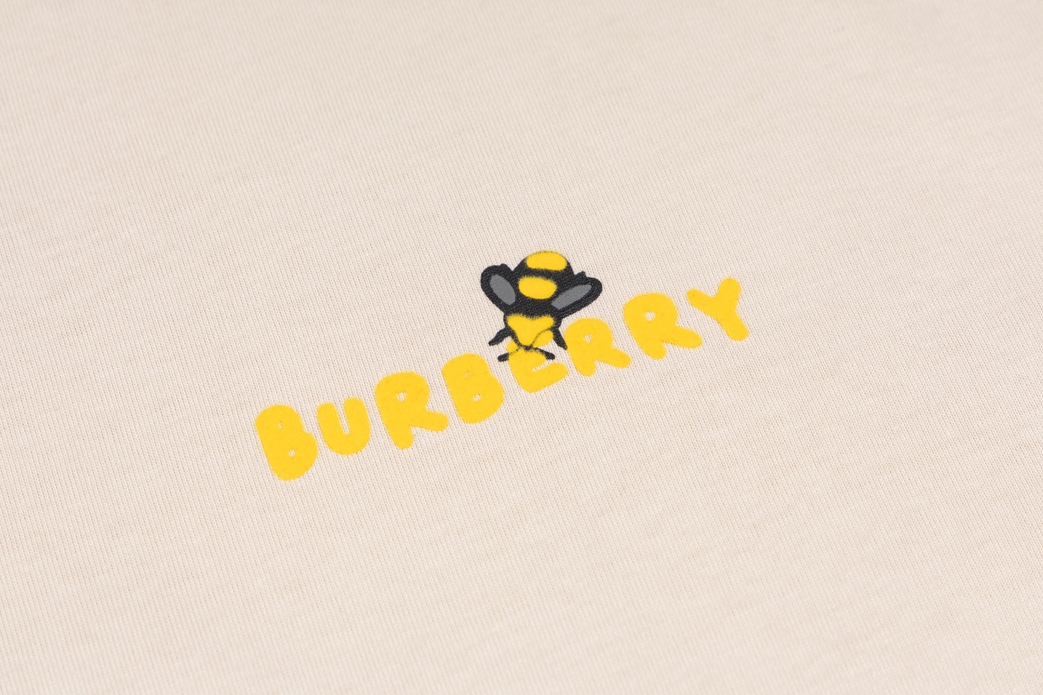 顶级） Burberry/巴宝莉 小蜜蜂植绒短袖T恤