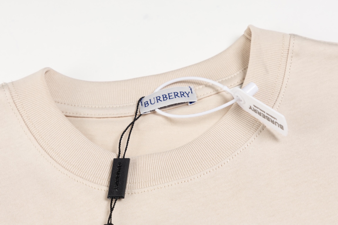 顶级） Burberry/巴宝莉 小蜜蜂植绒短袖T恤