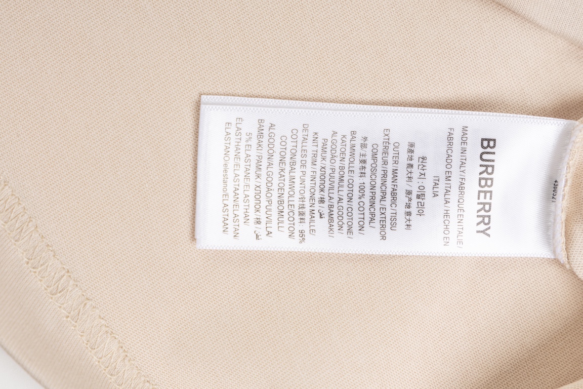 顶级） Burberry/巴宝莉 小蜜蜂植绒短袖T恤